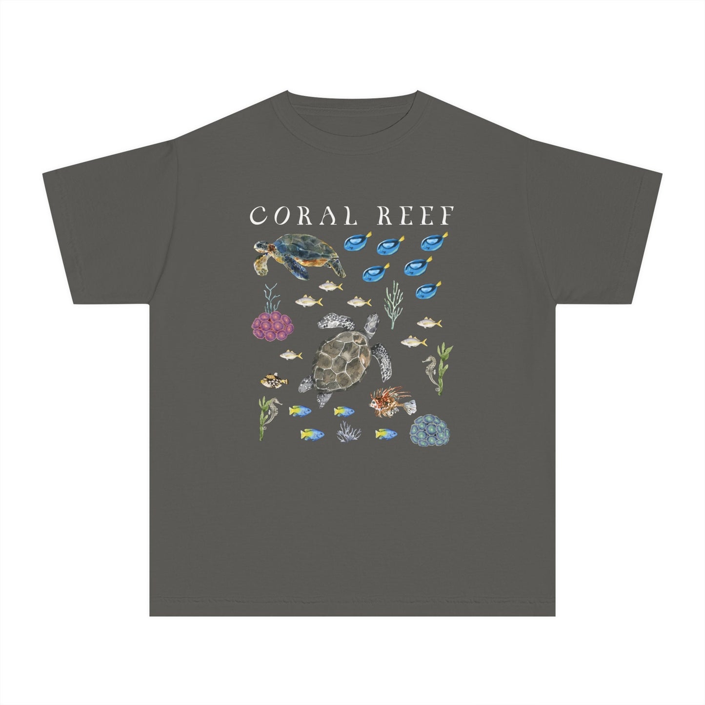 Coral Reef Shirt Kids, Sea Turtle Shirt Ocean Animals Shirt Beachy Shirts Neutral Kids Clothes Sea Party Tee SeaTurtle Gifts Vacation Shirt