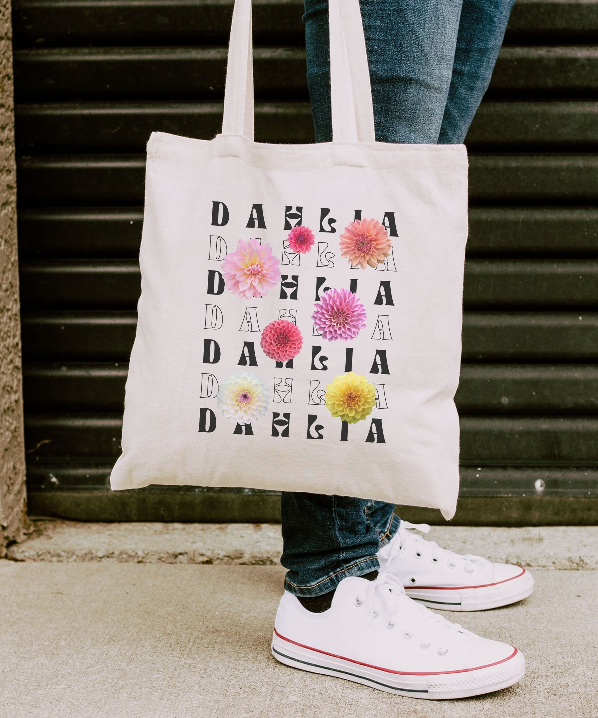 Dahlia Tote Bag, Dahlias Flower Gardener Market Tote Bag, Dahlia Gifts, Preppy Stuff Cottagecore Tote Bag Floral tote bag Dahlia Lover