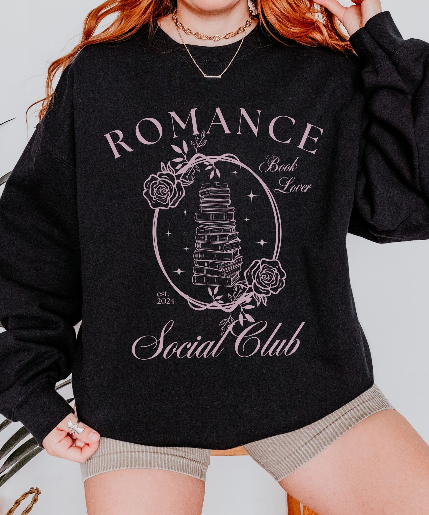 Romance Book Lover Social Club Sweathirt , Romantasy Fantasy Romance Smut Shirt Spicy Books Sweater Book Merch Library Booklover Sweater