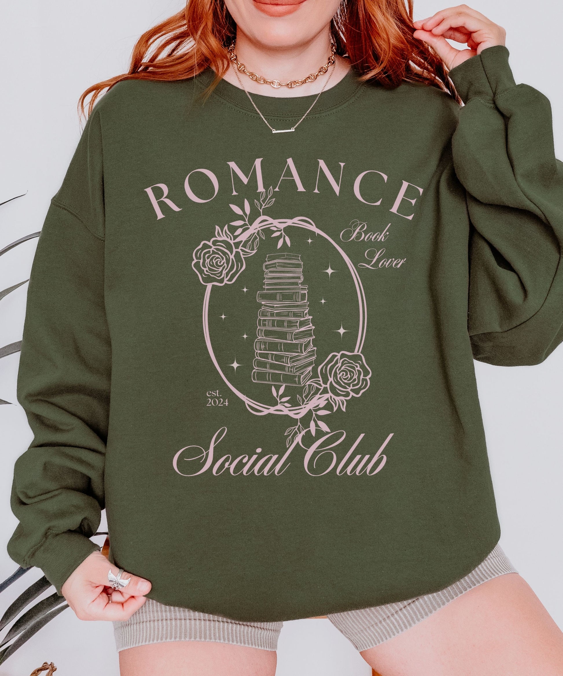 Romance Book Lover Social Club Sweathirt , Romantasy Fantasy Romance Smut Shirt Spicy Books Sweater Book Merch Library Booklover Sweater