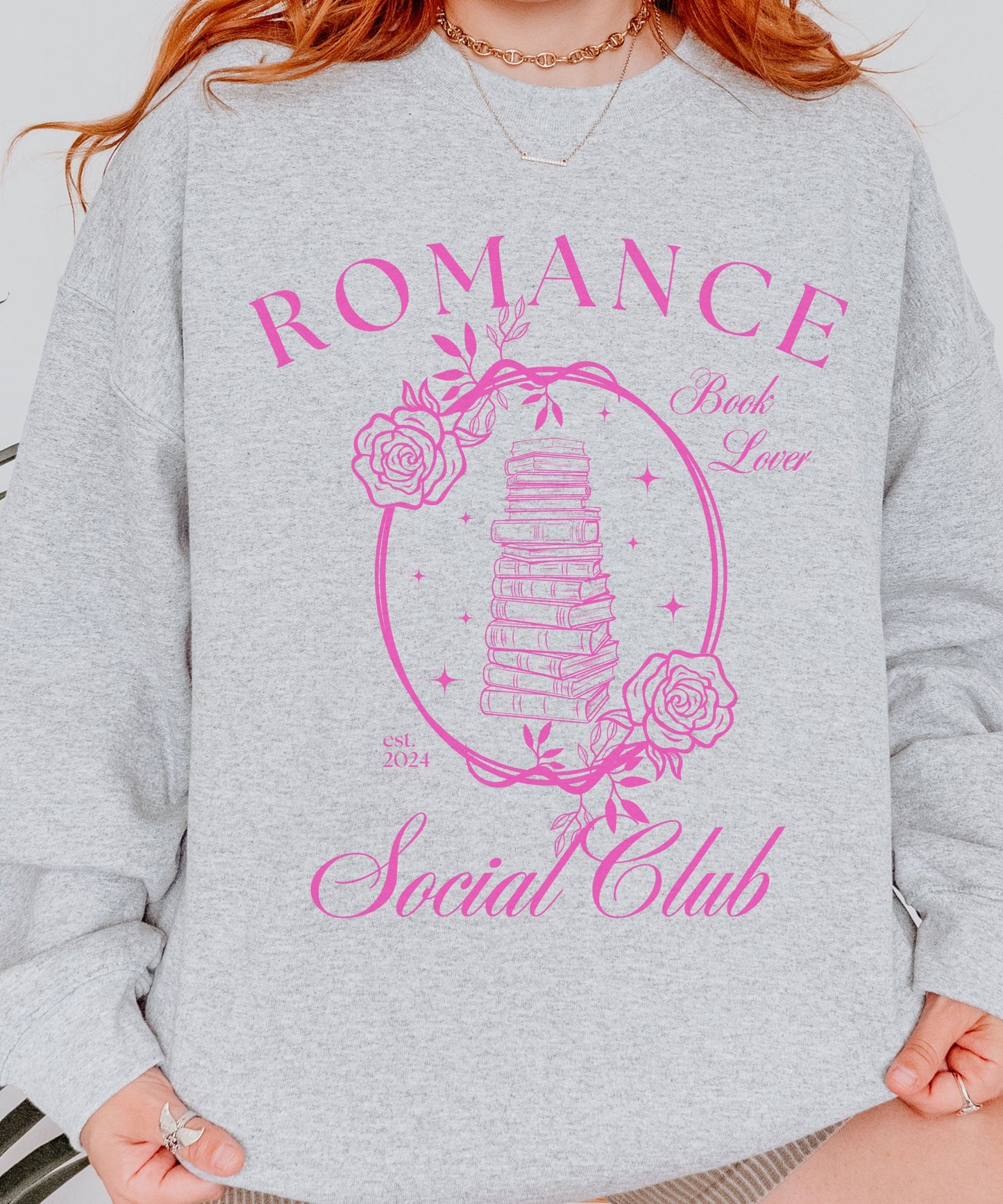 Romance Book Lover Social Club Sweathirt , Romantasy Fantasy Romance Smut Shirt Spicy Books Sweater Book Merch Library Booklover Sweater