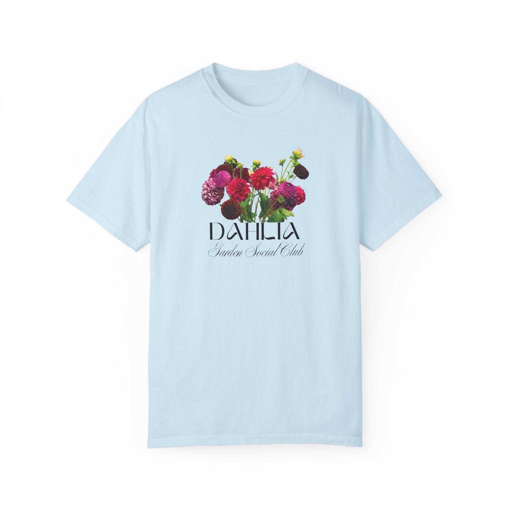 Dahlia Garden Social Club Shirt, Dahlia Gardener Gifts, Summer Shirt for Women Flower Farmer Tshirt Market Flowers Shirt Old Money Aesthetic