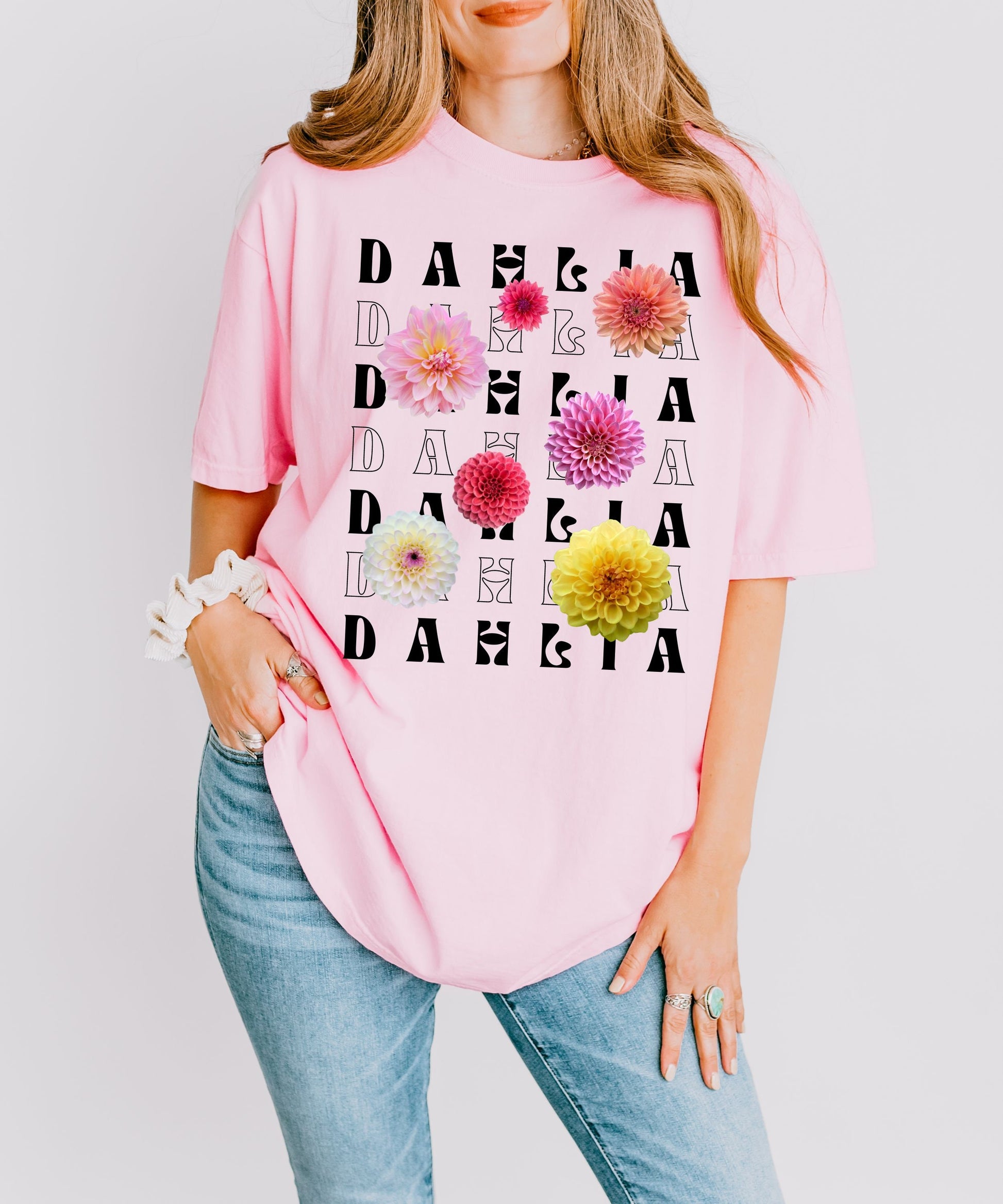 Dahlia Tshirt Garden Shirt, Dahlia Gifts Flower Gardener, Flower Farmer Wild Flower Shirt Forestcore Granola Girl Downtown Girl Preppy Stuff