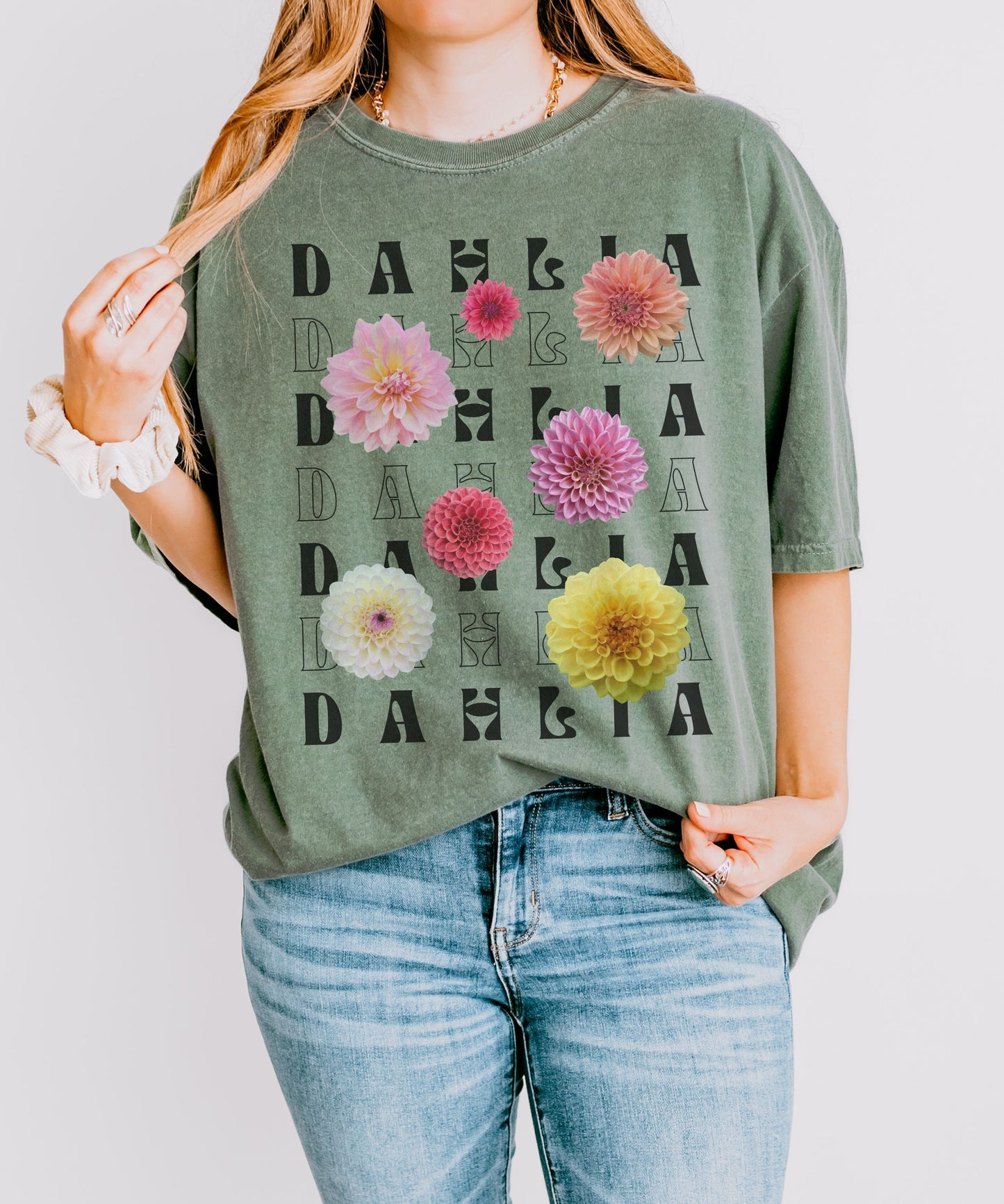 Dahlia Tshirt Garden Shirt, Dahlia Gifts Flower Gardener, Flower Farmer Wild Flower Shirt Forestcore Granola Girl Downtown Girl Preppy Stuff