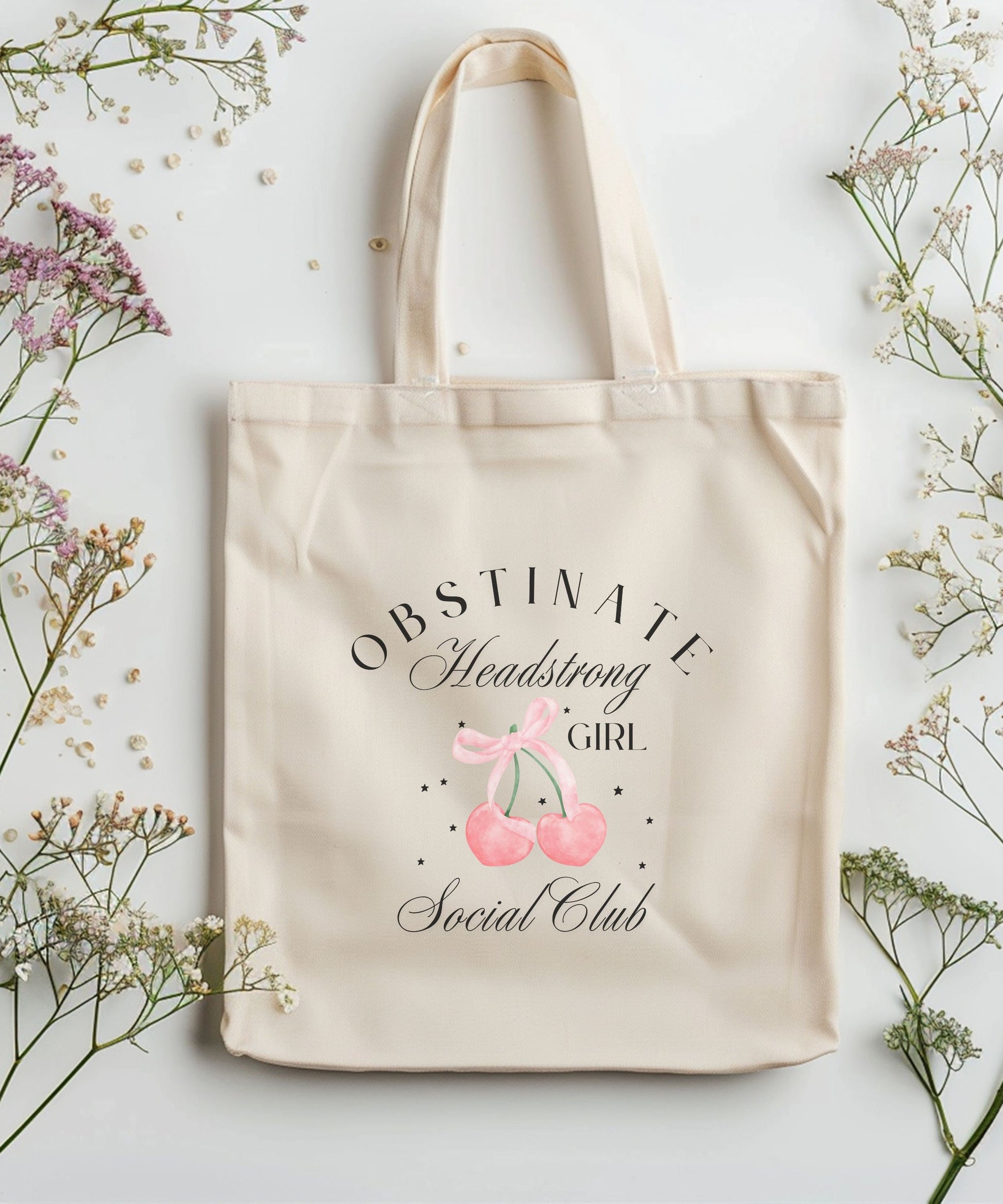 Obstinate Headstrong Girl Social Club Tote Bag, Jane Austen Gifts, Pride and Prejudice Literary Gifts ,Library Bag, Bookish Things