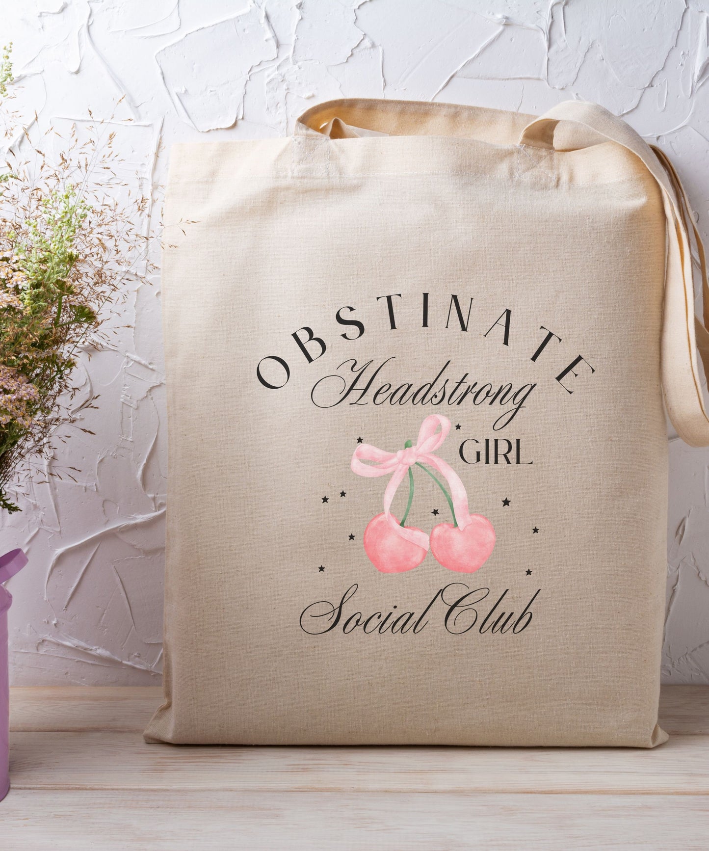 Obstinate Headstrong Girl Social Club Tote Bag, Jane Austen Gifts, Pride and Prejudice Literary Gifts ,Library Bag, Bookish Things