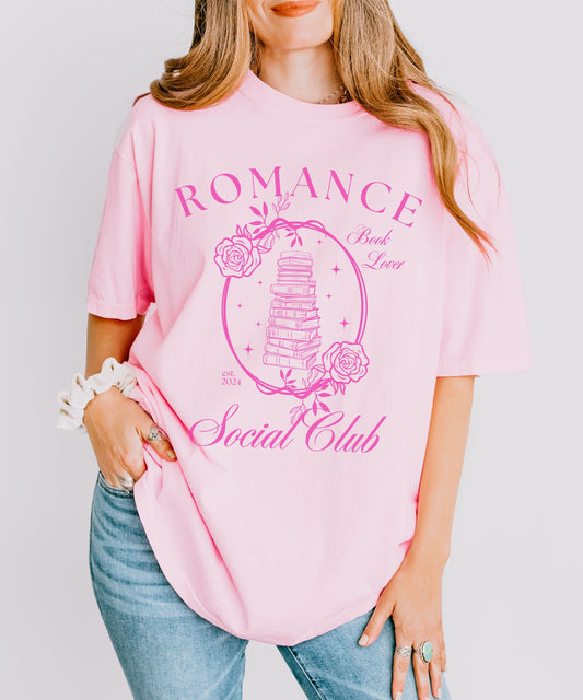 Romance Book Lover Social Club Shirt , Romantasy Shirt Romance Smut Shirt Fantasy Romance Spicy Shirt Romance Book Merch Bookish Gifts