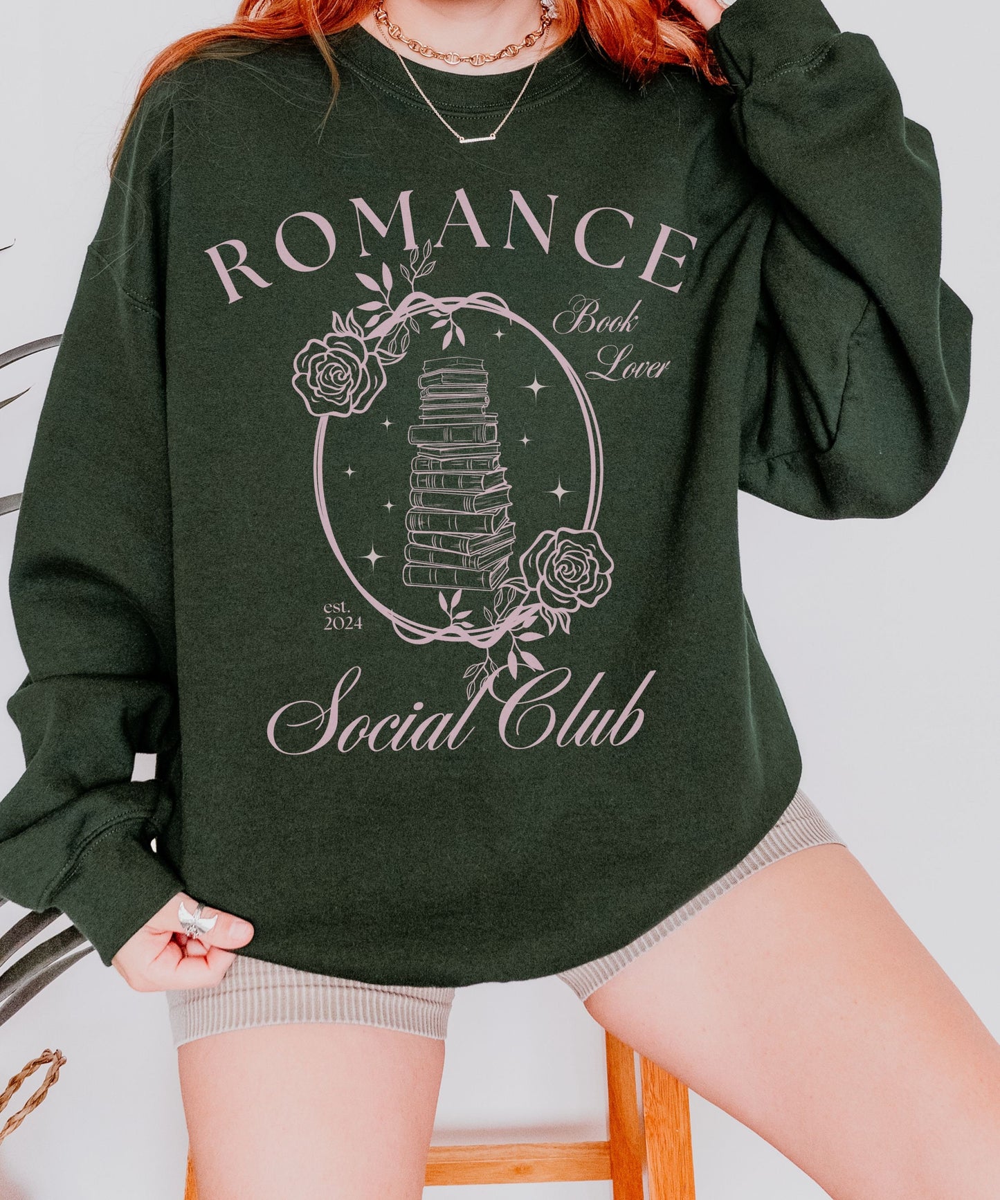 Romance Book Lover Social Club Sweathirt , Romantasy Fantasy Romance Smut Shirt Spicy Books Sweater Book Merch Library Booklover Sweater