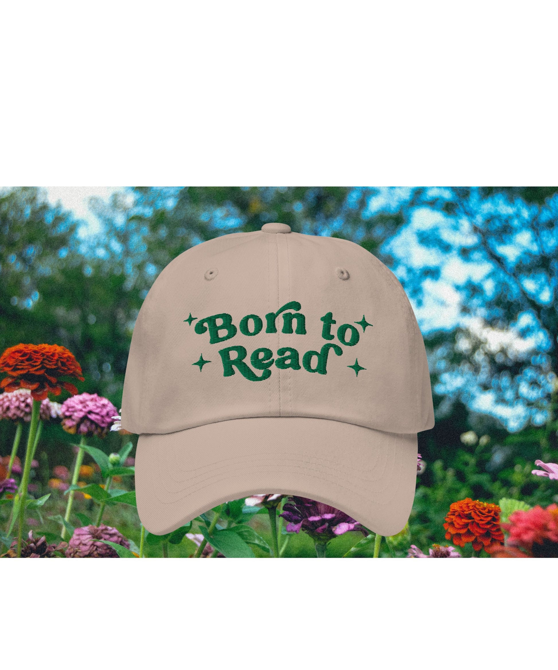 Born To Read Embroidered Hat, Romantasy Booktrovert Bookish Hat Book Themed Gifts Reader Gift Book Merch, Mystery Romance Fantasy Reader Hat