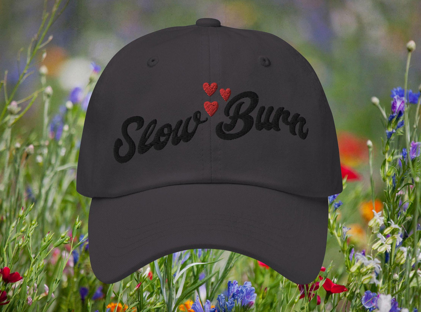 Slow Burn Embroidered Hat, Bookish Things Hot Girls Read Booklover Gifts Book Merch Book Tropes Hat Romance Reader Gift Enemies To Lovers