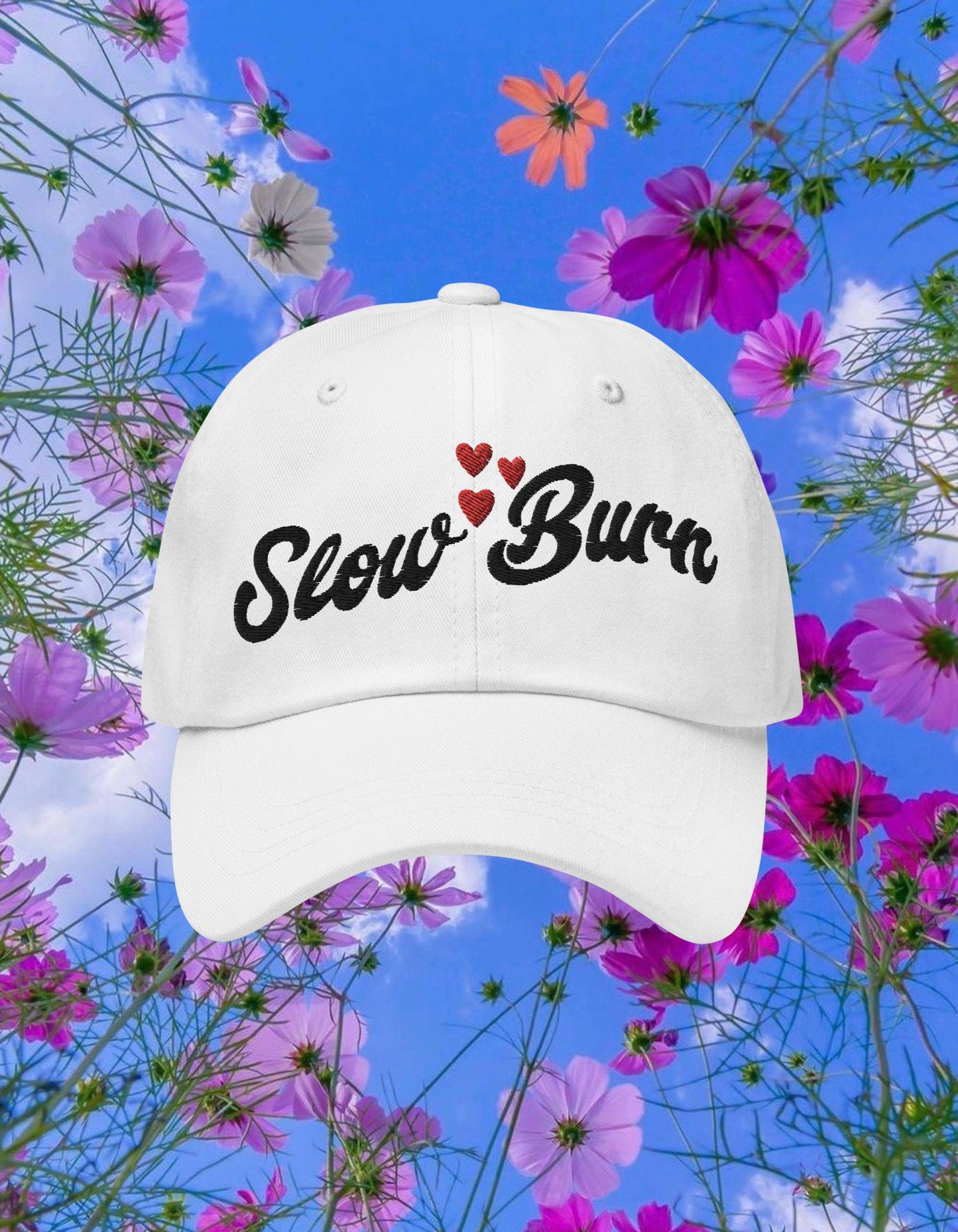 Slow Burn Embroidered Hat, Bookish Things Hot Girls Read Booklover Gifts Book Merch Book Tropes Hat Romance Reader Gift Enemies To Lovers