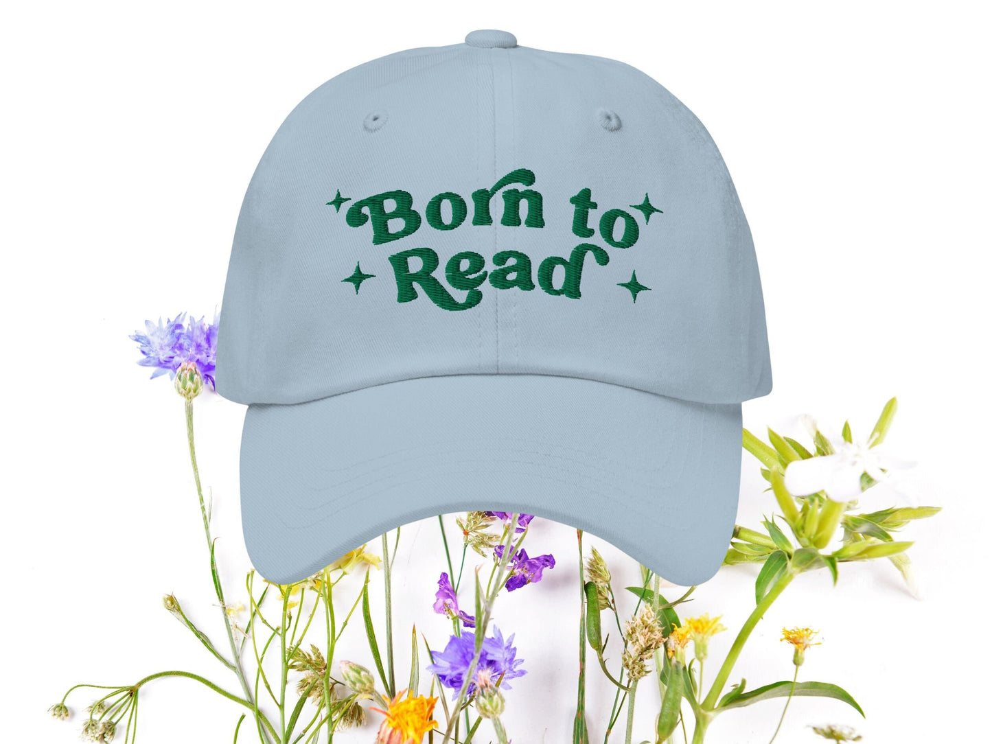 Born To Read Embroidered Hat, Romantasy Booktrovert Bookish Hat Book Themed Gifts Reader Gift Book Merch, Mystery Romance Fantasy Reader Hat