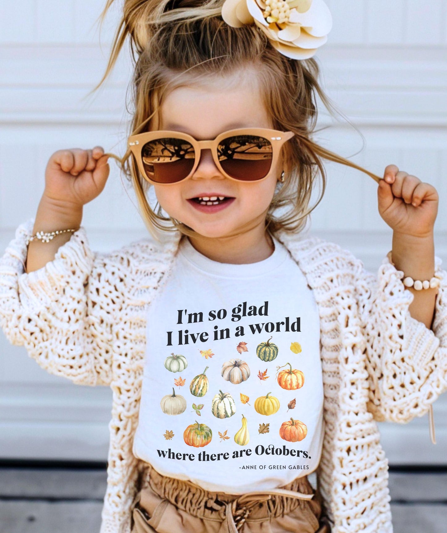 Anne of Green Gables October Quote Shirt Kids, Literature Shirt Toddler Cottagecore Clothes Pumpkin Patch Shirt Toddler Fall Leaves Shirt