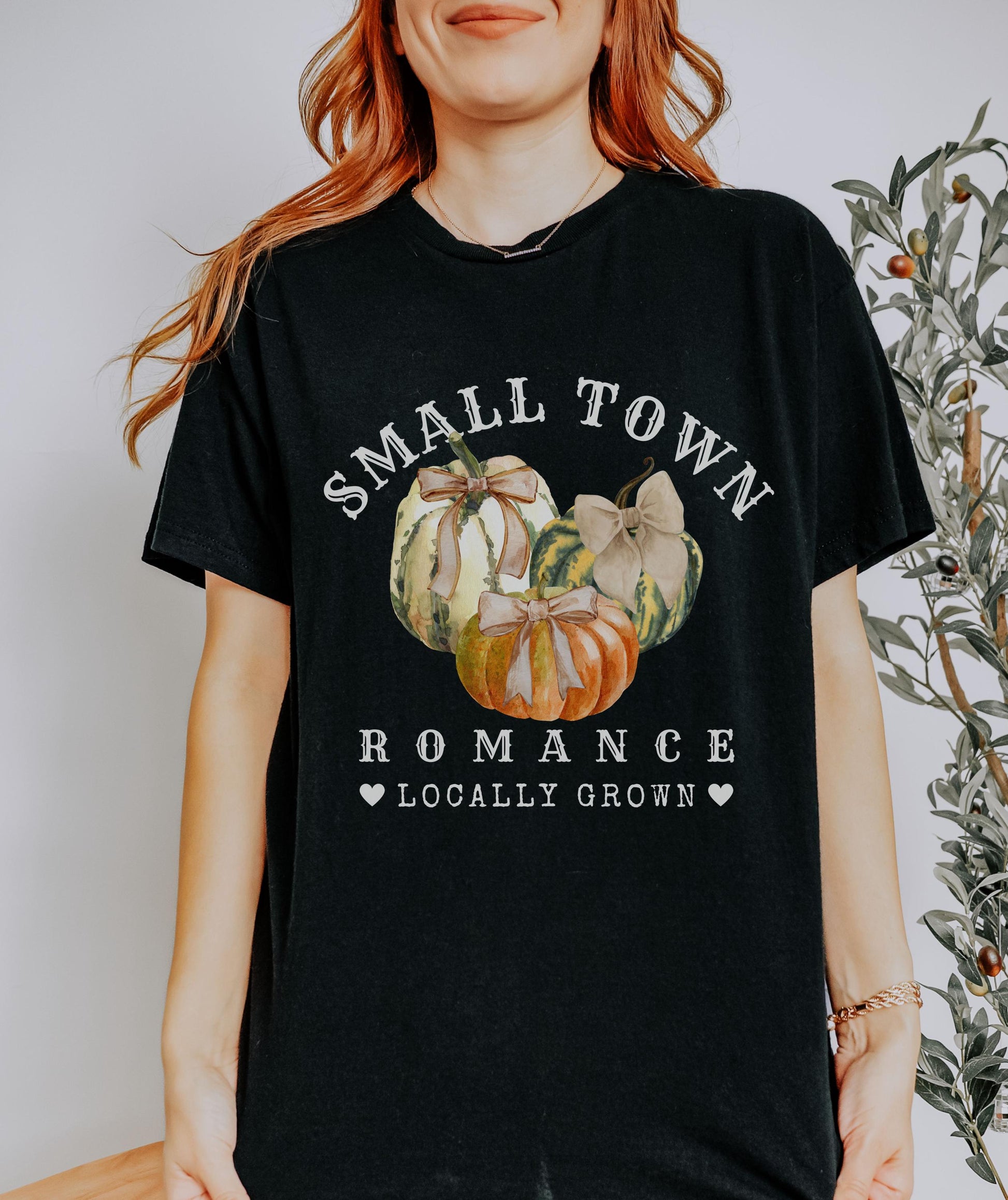 Small Town Romance Pumpkin Patch Shirt, Fall Coquette Bow Pumpkin Shirt, Cowboy Romance Book Merch, Coquette Cowgirl Shirt, Fall Romance Tee