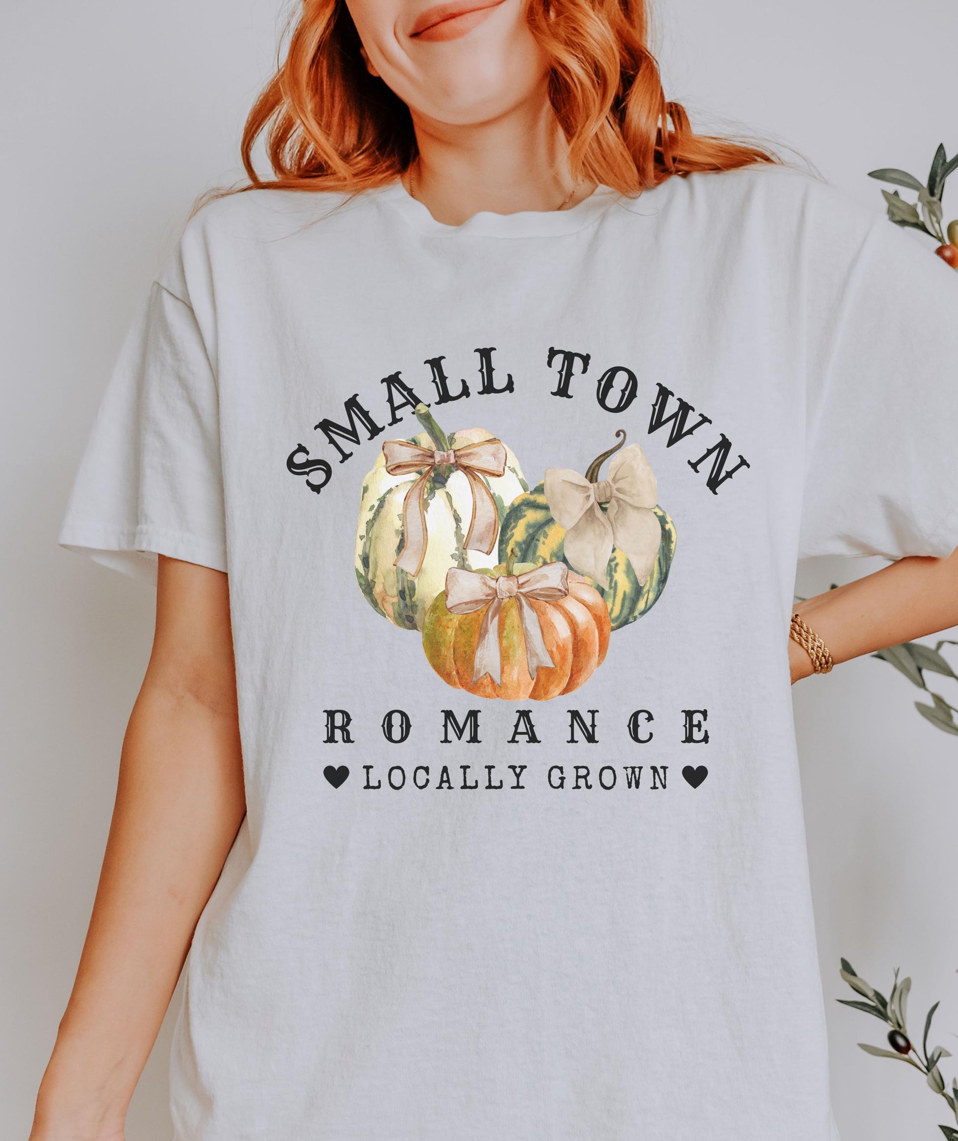 Small Town Romance Pumpkin Patch Shirt, Fall Coquette Bow Pumpkin Shirt, Cowboy Romance Book Merch, Coquette Cowgirl Shirt, Fall Romance Tee