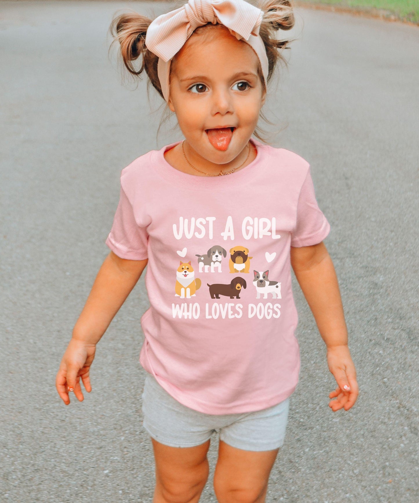 Just A Girl Who Loves Dogs Shirt Kids, Dog Shirt for Girls, Youth Shirt for Dog Lover, Life Goals Shirt, Animal Lover Gift Girl Toddler