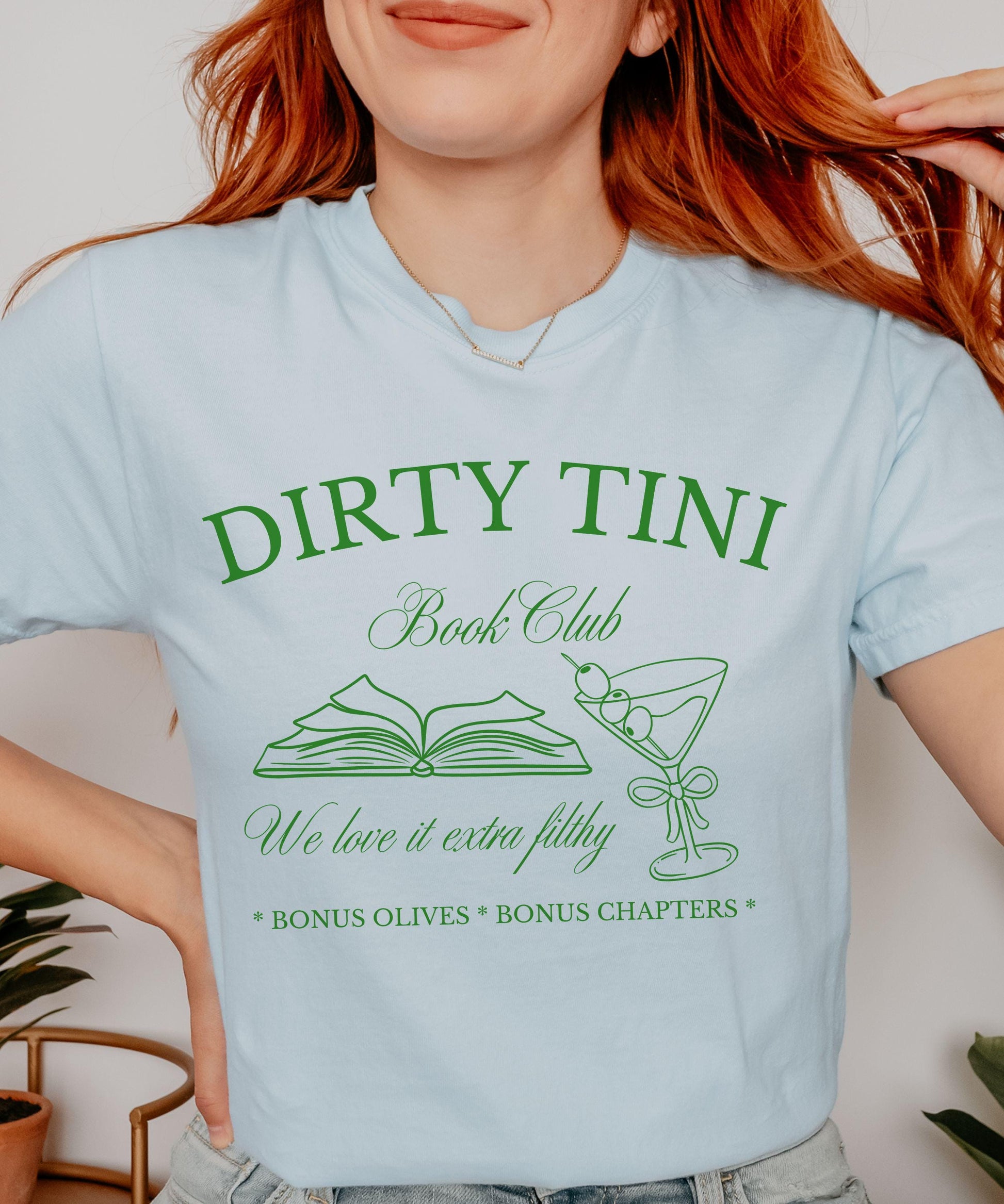 Dirty Tini Book Club Shirt, Dirty Martini Bookish Tshirt Smut Shirt Spicy Books Reader Olive Shirt Dark Romance Reader Gift Romantasy Shirt