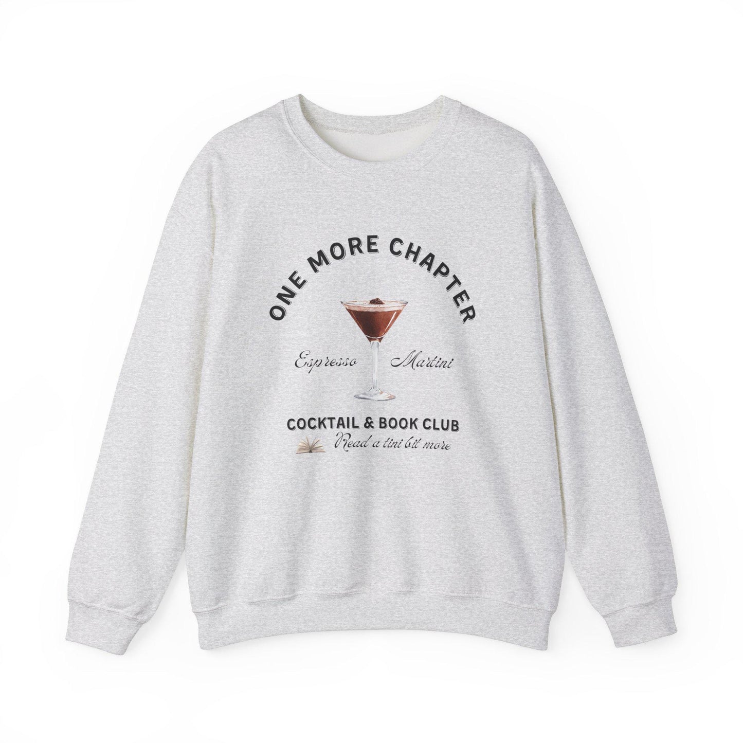 One More Chapter Espresso Martini Cocktail Book Club, Social Club Sweatshirt, Old Money Aesthetic Bookish Clothes, Reading Sweatshirt