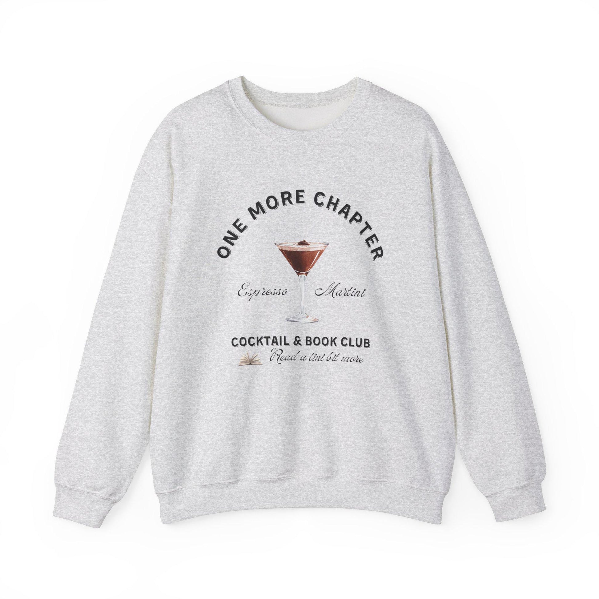 One More Chapter Espresso Martini Cocktail Book Club, Social Club Sweatshirt, Old Money Aesthetic Bookish Clothes, Reading Sweatshirt