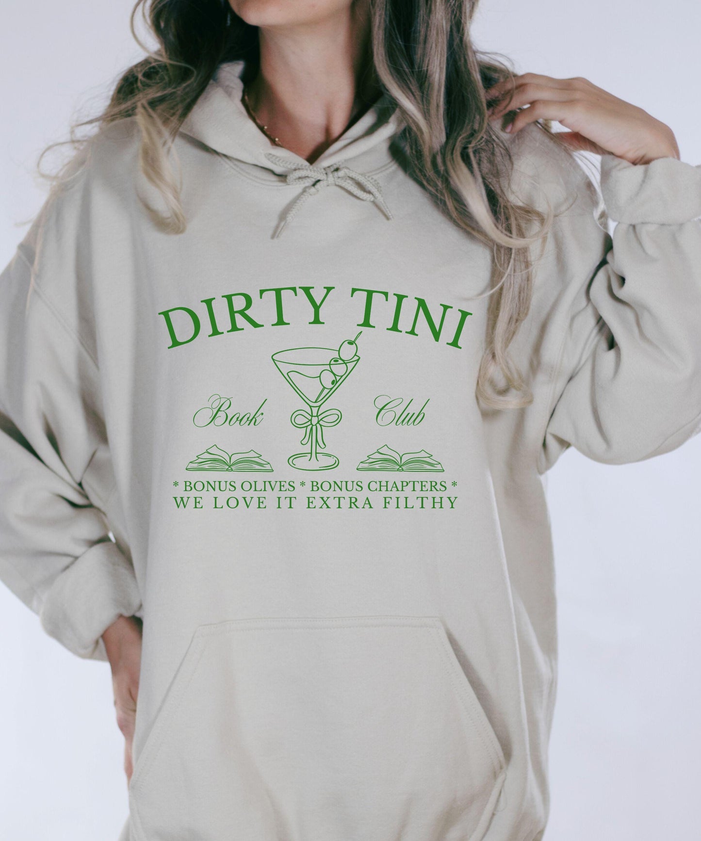 Dirty Martini Book Club Hoodie, Smut Sweatshirt Spicy Books Reader Olive Brine Dark Romance Reader Gift Romantasy Old Money Book Merch