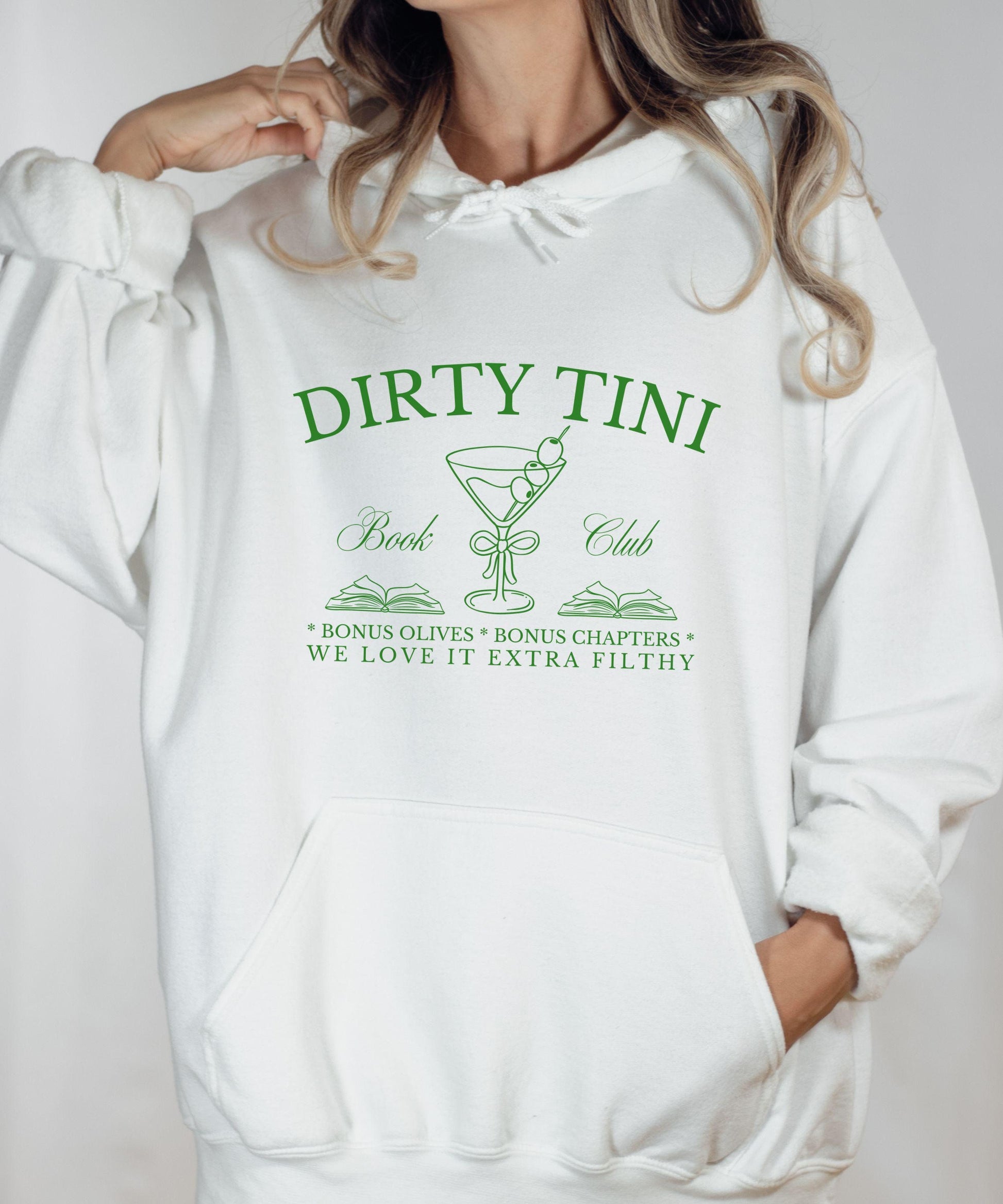 Dirty Martini Book Club Hoodie, Smut Sweatshirt Spicy Books Reader Olive Brine Dark Romance Reader Gift Romantasy Old Money Book Merch