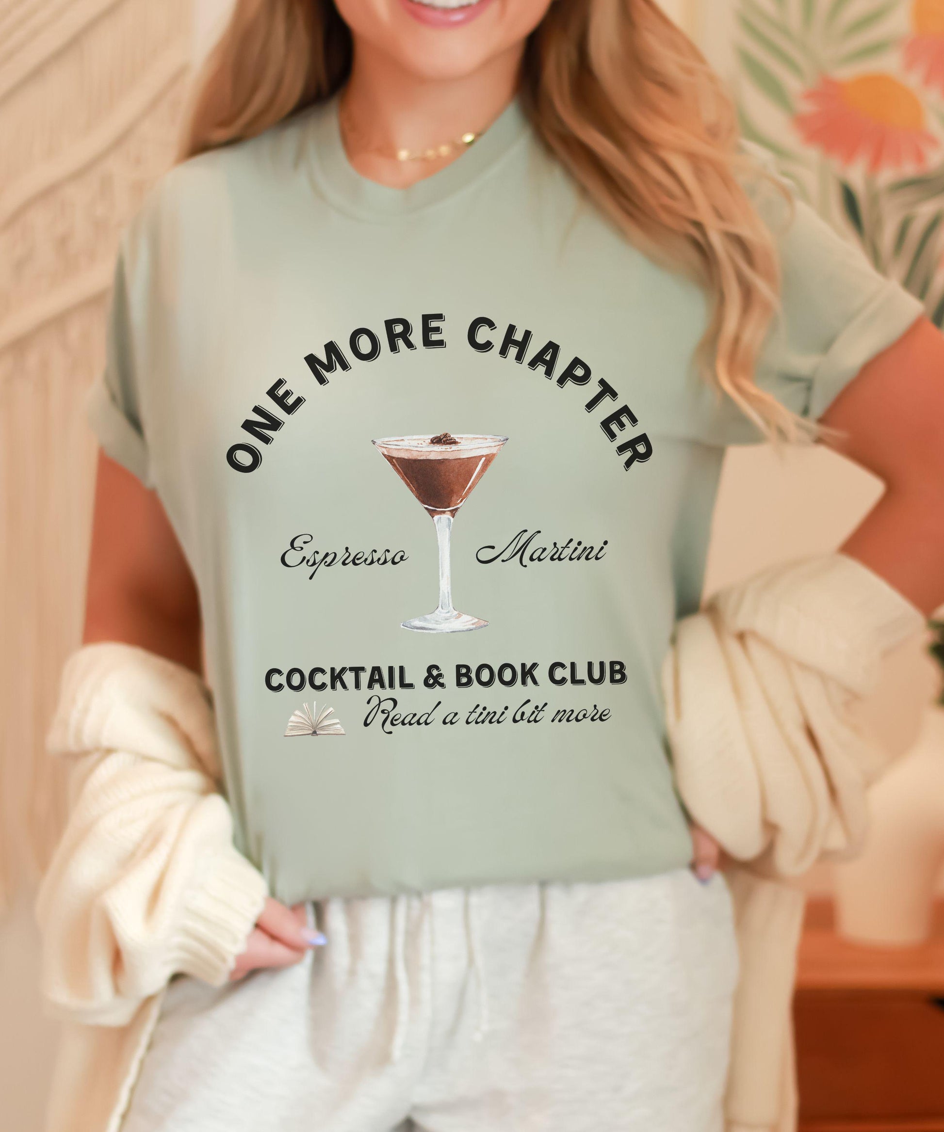 Espresso Martini Cocktail Book Club Shirt, One More Chapter Social Club Shirt Old Money Aesthetic Bookish Merch Signature Drink Reading Tee