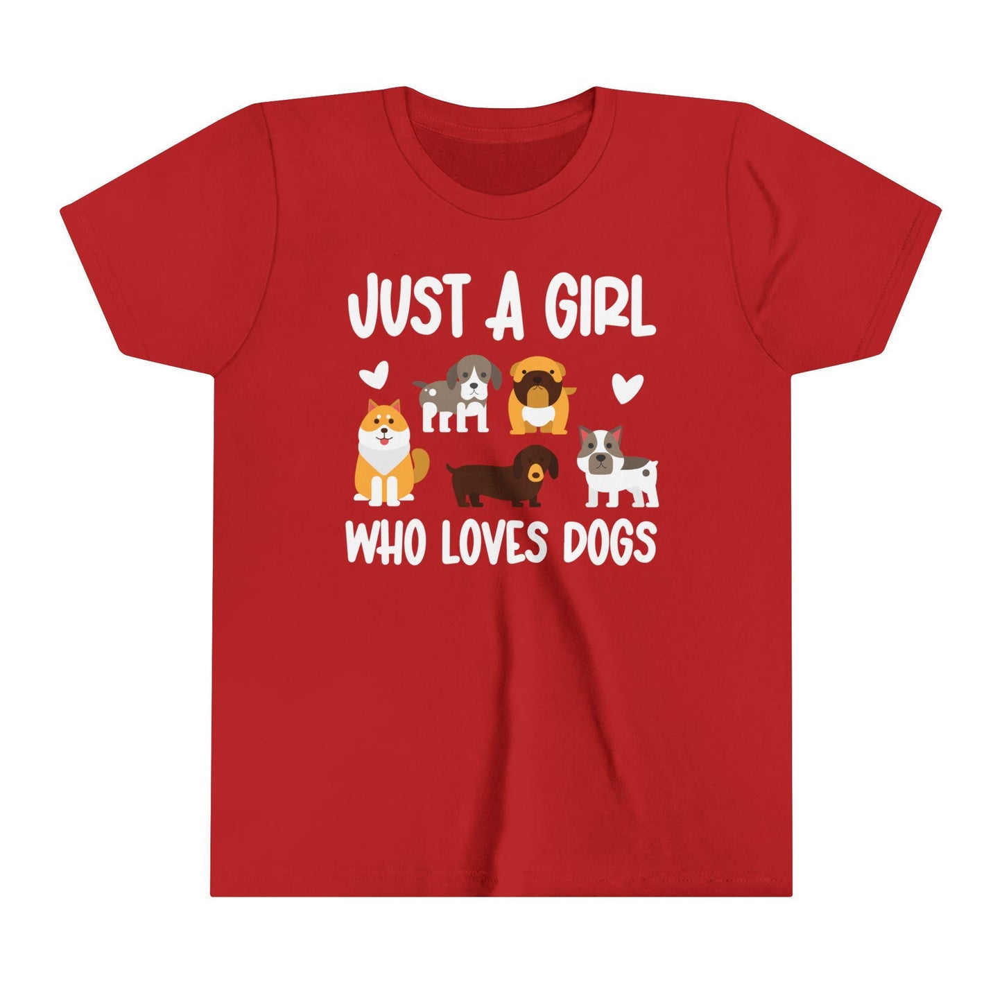 Just A Girl Who Loves Dogs Shirt Kids, Dog Shirt for Girls, Youth Shirt for Dog Lover, Life Goals Shirt, Animal Lover Gift Girl Toddler