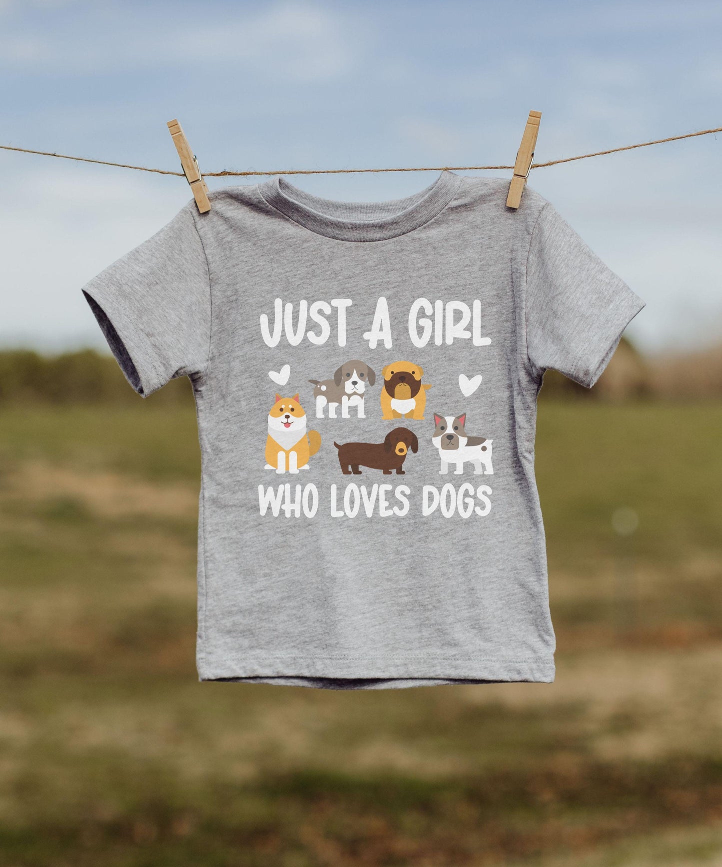 Just A Girl Who Loves Dogs Shirt Kids, Dog Shirt for Girls, Youth Shirt for Dog Lover, Life Goals Shirt, Animal Lover Gift Girl Toddler