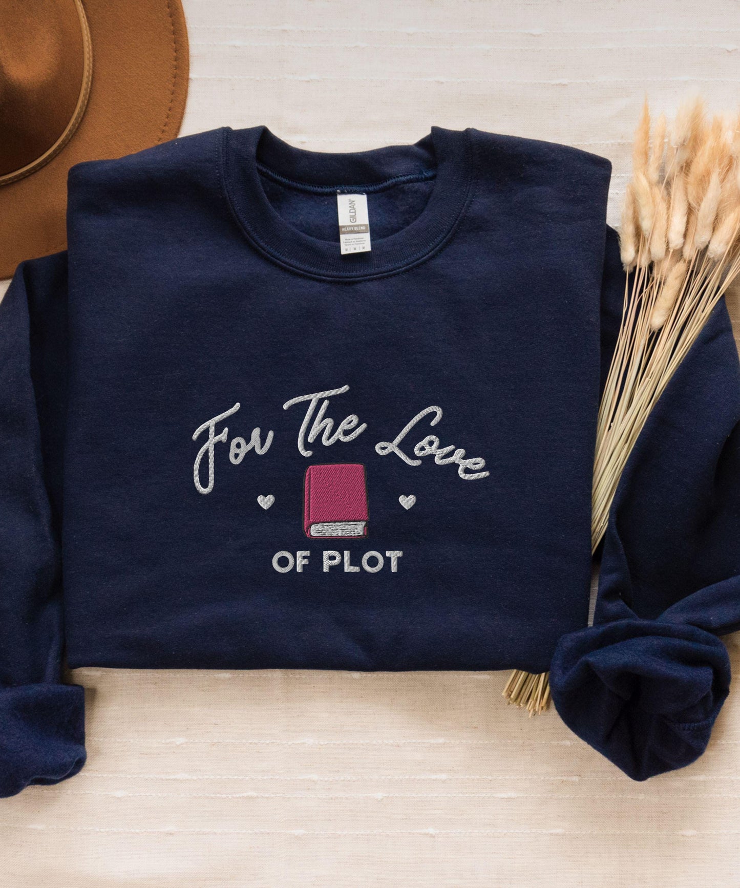 Plot Sweatshirt Embroidered Bookish Sweater Bookish Things Booklover Gifts Author Sweatshirt Bookish Meme Crewneck Writer Gift Reading Shirt