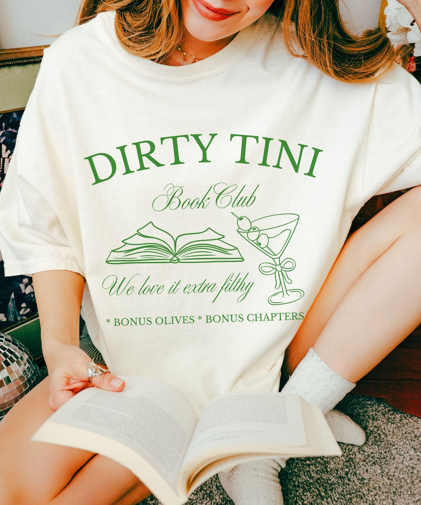 Dirty Tini Book Club Shirt, Dirty Martini Bookish Tshirt Smut Shirt Spicy Books Reader Olive Shirt Dark Romance Reader Gift Romantasy Shirt