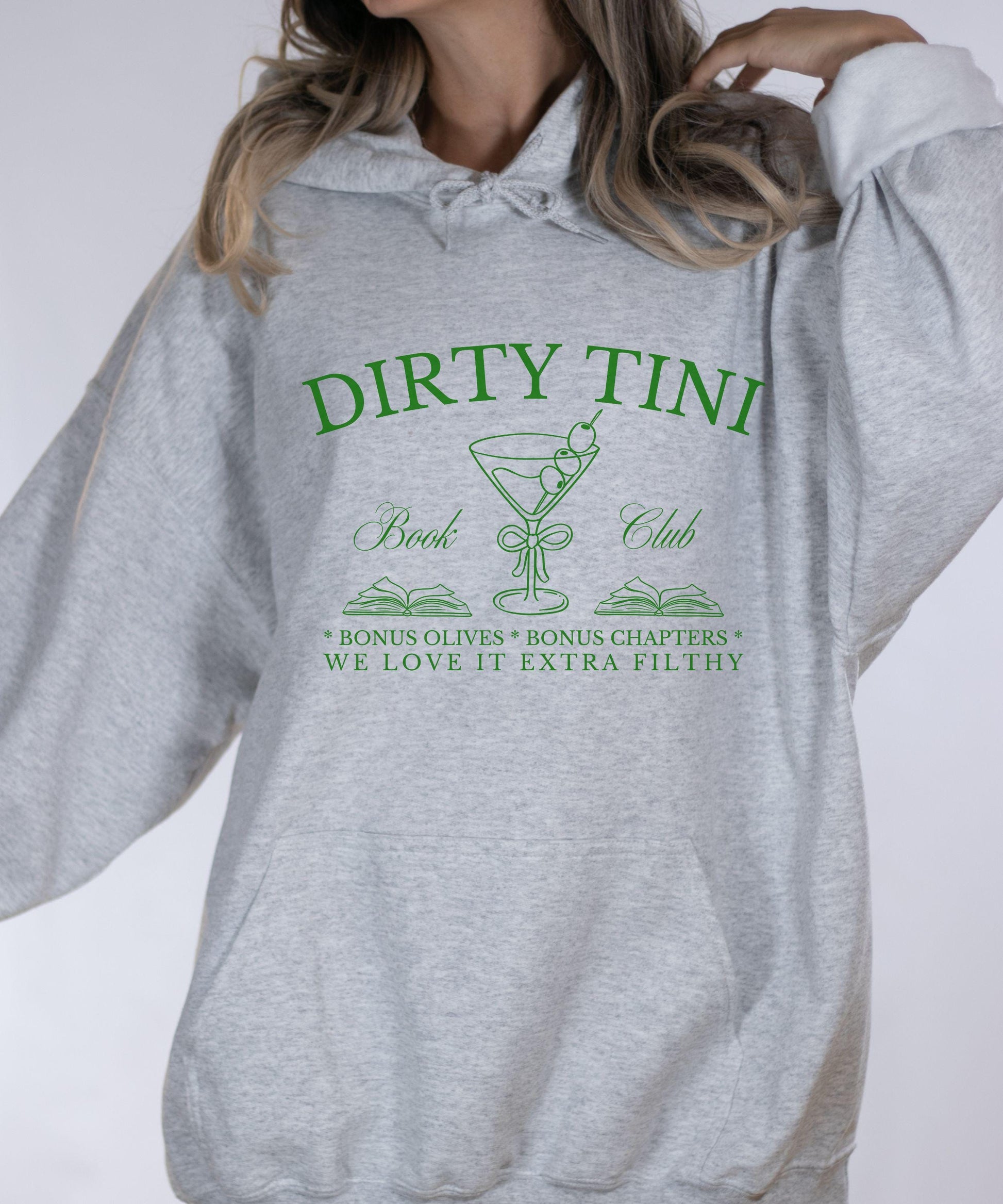 Dirty Martini Book Club Hoodie, Smut Sweatshirt Spicy Books Reader Olive Brine Dark Romance Reader Gift Romantasy Old Money Book Merch