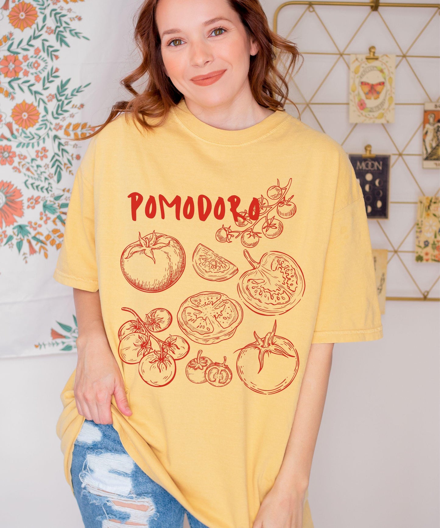 Tomato Shirt, Pomodoro Italy Shirt Tomato Girl Vegetable Shirt Old Money Aesthetic Vegetarian Shirt Downtown Girl Italian Aesthetic Tee