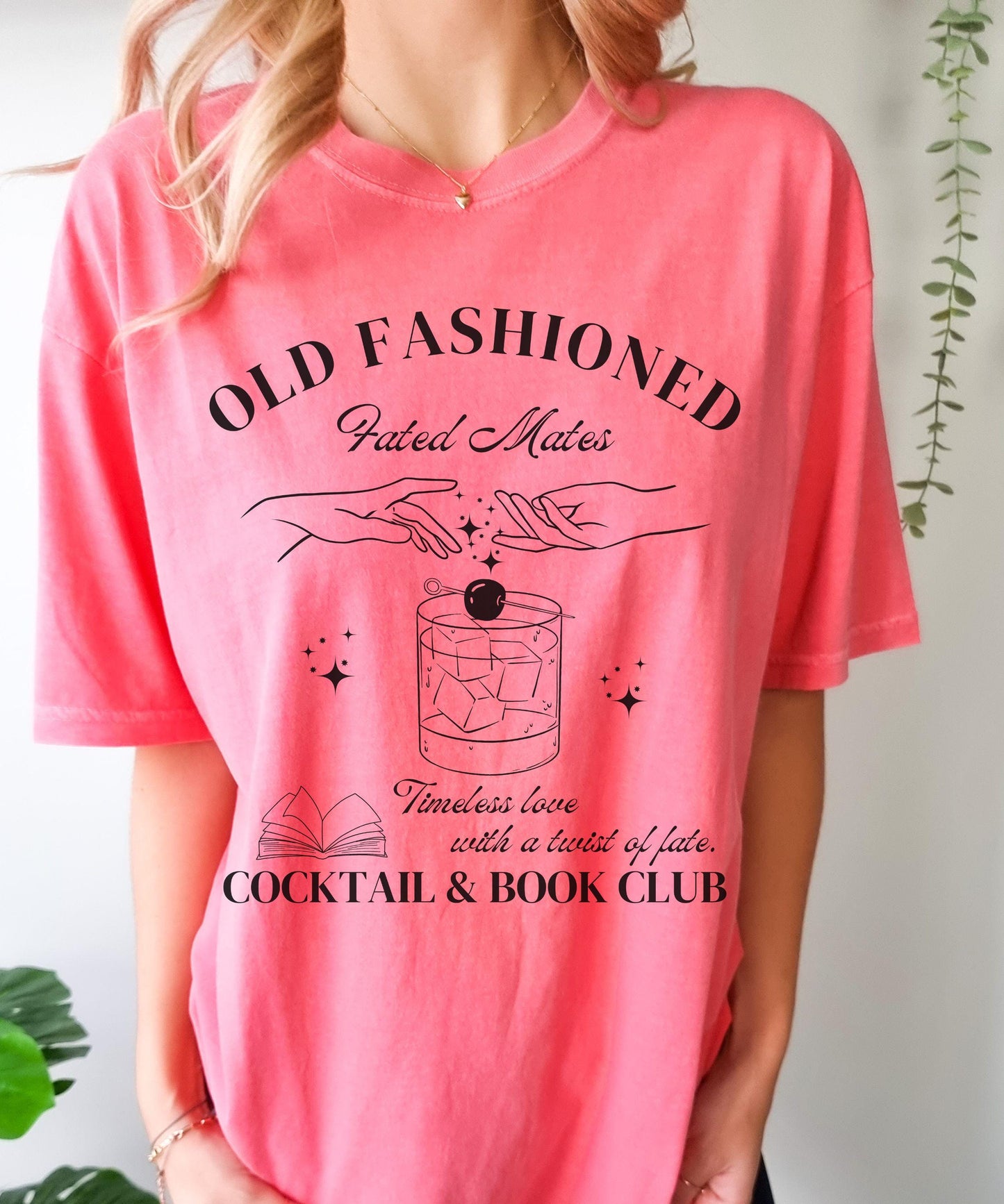 Fated Mates Book Trope Shirt, Old Fashioned Whiskey Signature Cocktail and Book Club Shirt, Romantasy Reader Fantasy Romance Booklover Gift