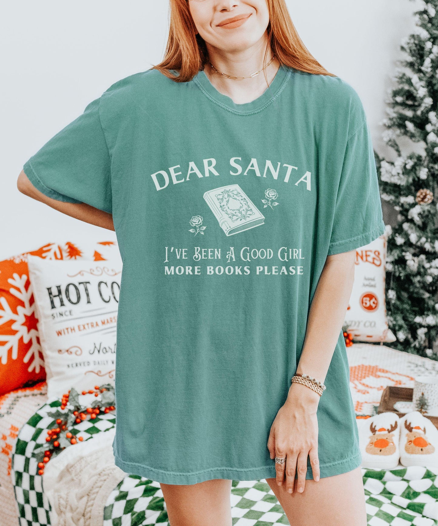 Dark Romance Reader Christmas Shirt, Dear Santa Good Girl Shirt, More Books For Christmas Bookish TShirt, Smut Shirt Spicy Book Lover Gift