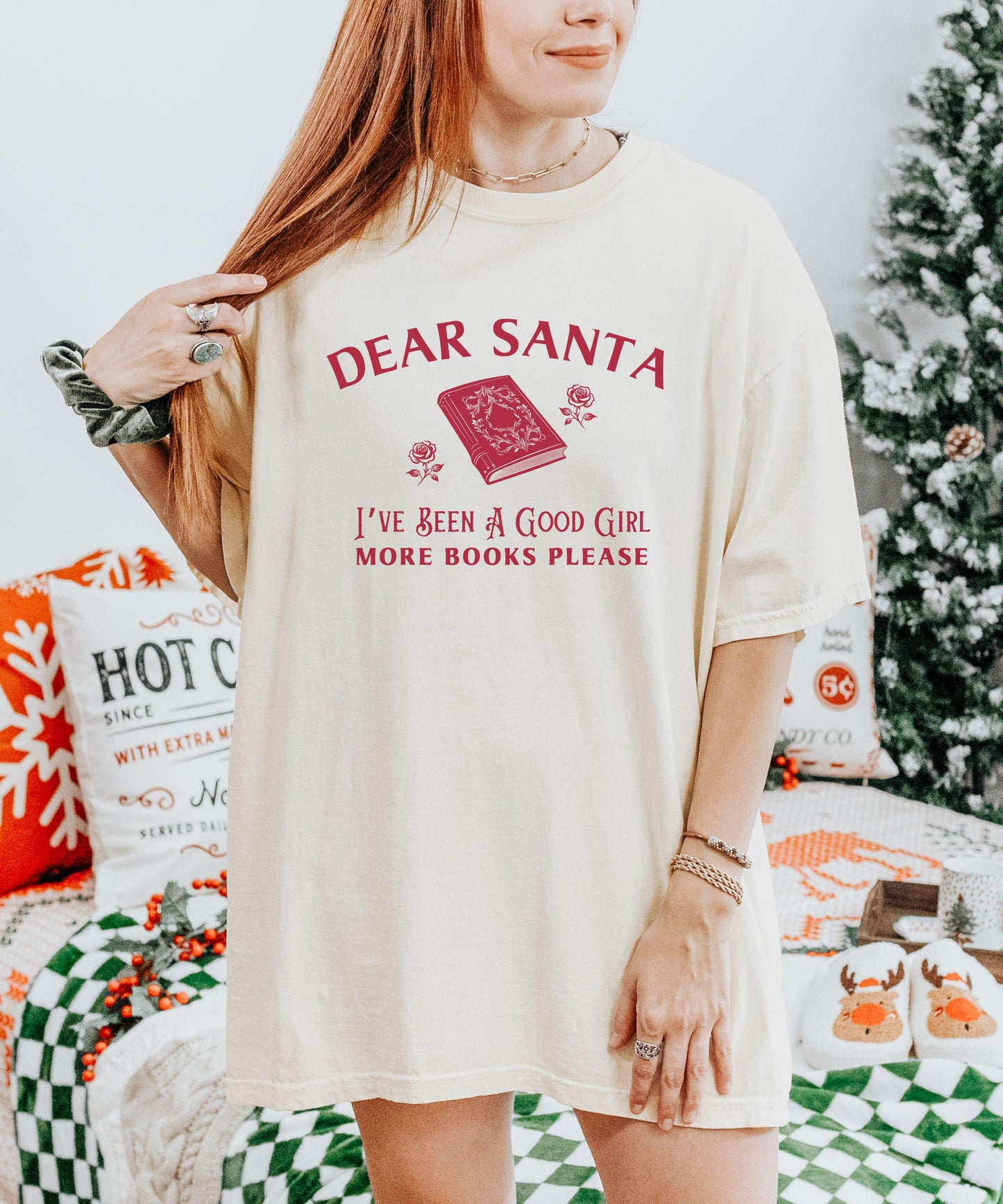 Dark Romance Reader Christmas Shirt, Dear Santa Good Girl Shirt, More Books For Christmas Bookish TShirt, Smut Shirt Spicy Book Lover Gift