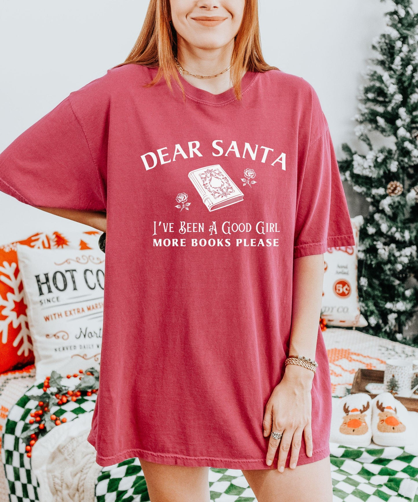 Dark Romance Reader Christmas Shirt, Dear Santa Good Girl Shirt, More Books For Christmas Bookish TShirt, Smut Shirt Spicy Book Lover Gift