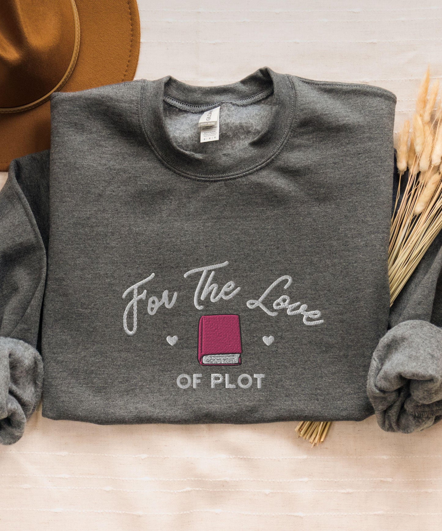 Plot Sweatshirt Embroidered Bookish Sweater Bookish Things Booklover Gifts Author Sweatshirt Bookish Meme Crewneck Writer Gift Reading Shirt