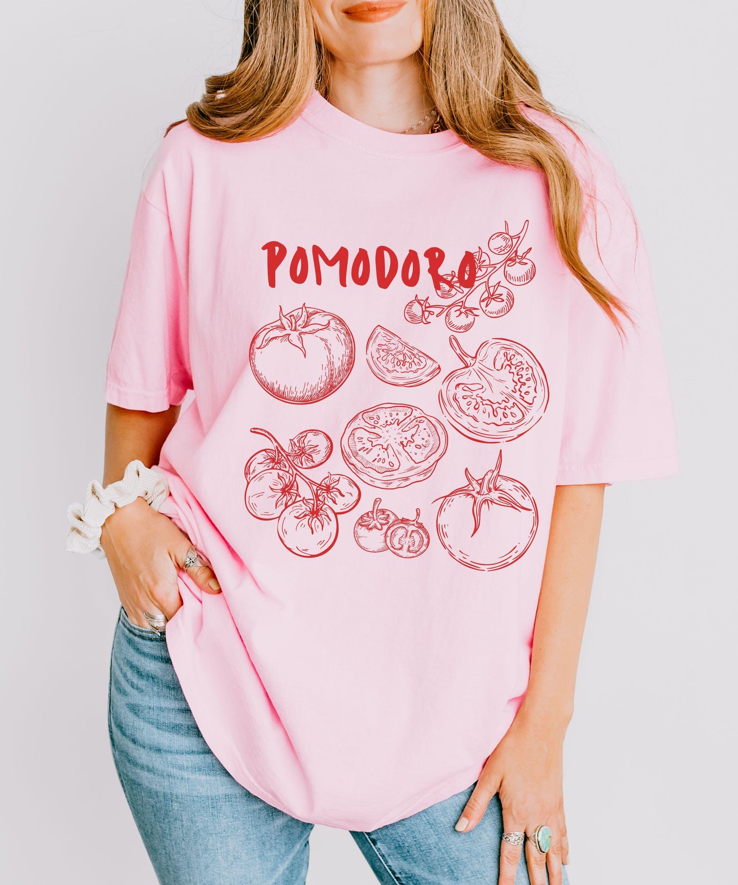 Tomato Shirt, Pomodoro Italy Shirt Tomato Girl Vegetable Shirt Old Money Aesthetic Vegetarian Shirt Downtown Girl Italian Aesthetic Tee