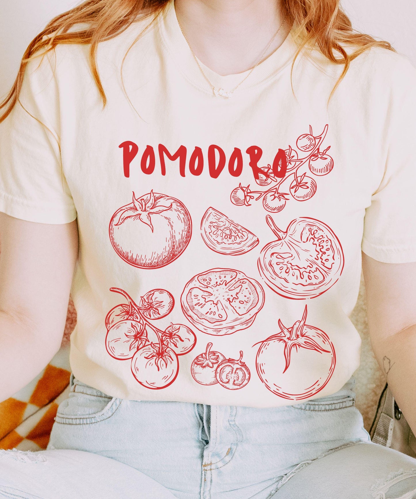 Tomato Shirt, Pomodoro Italy Shirt Tomato Girl Vegetable Shirt Old Money Aesthetic Vegetarian Shirt Downtown Girl Italian Aesthetic Tee