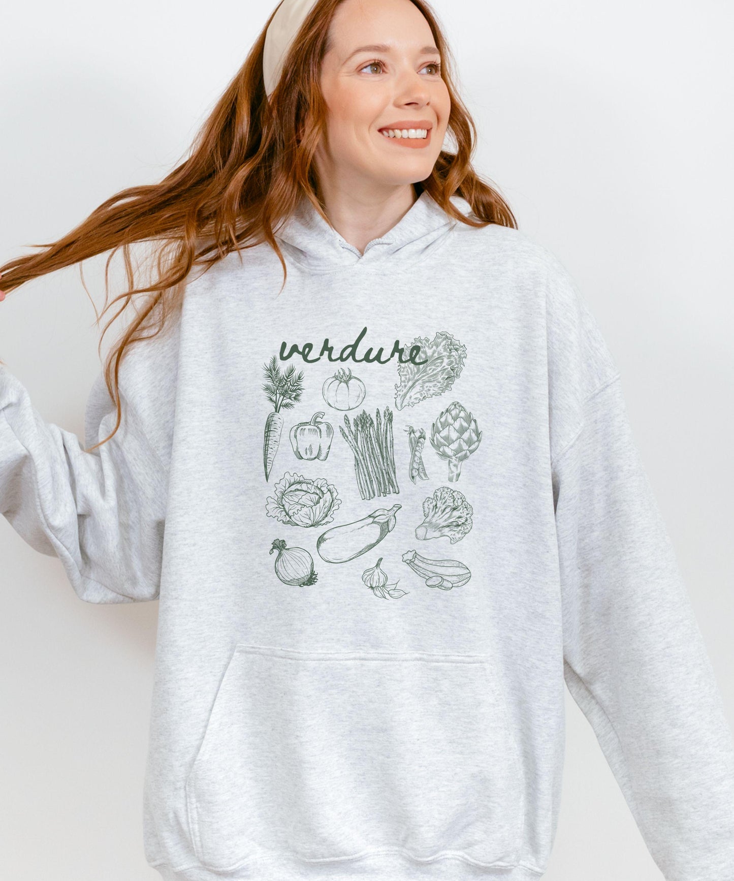 Verdure Italian Vegetables Hoodie, Italy Aesthetic Vegetarian Sweatshirt, Old Money Aesthetic Italian Foodie Veggie Sweater Gardener Hoodie