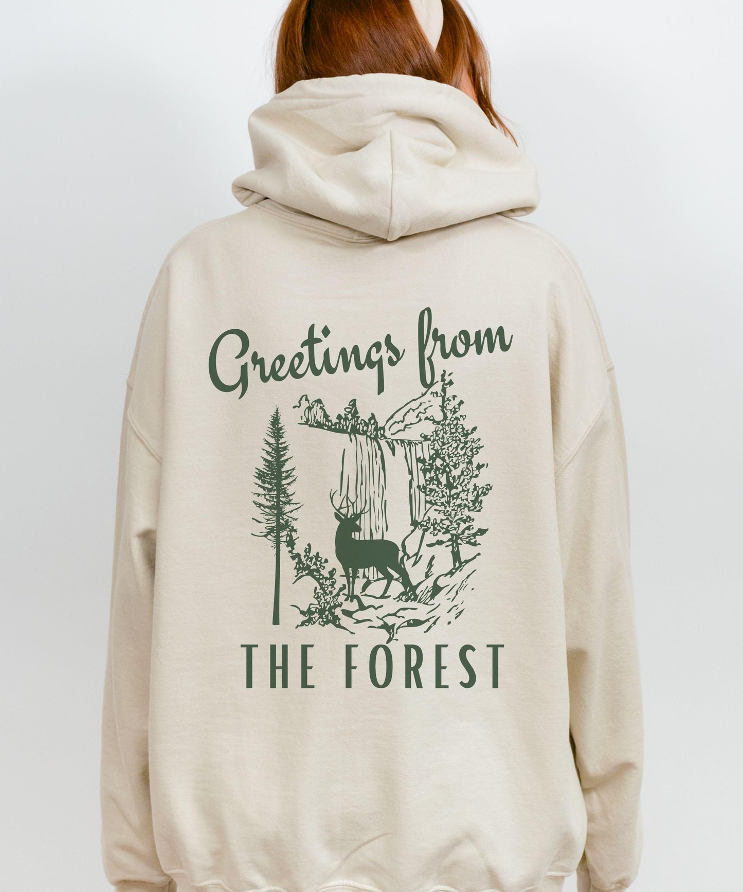 Forest Hoodie, Forest Core Naturecore Nature Lover Granola Girl Forest Animal Deer Sweatshirt Ecology Shirt Hiking Sweatshirt Camping Hoodie