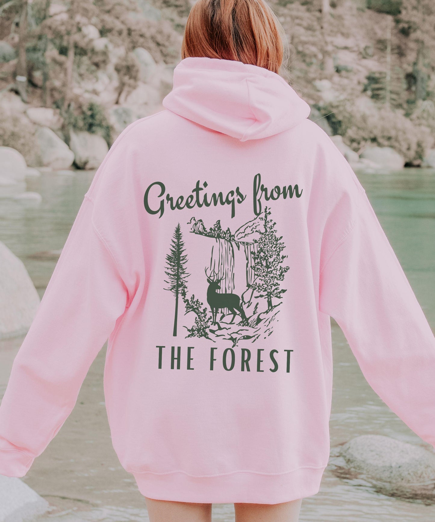 Forest Hoodie, Forest Core Naturecore Nature Lover Granola Girl Forest Animal Deer Sweatshirt Ecology Shirt Hiking Sweatshirt Camping Hoodie