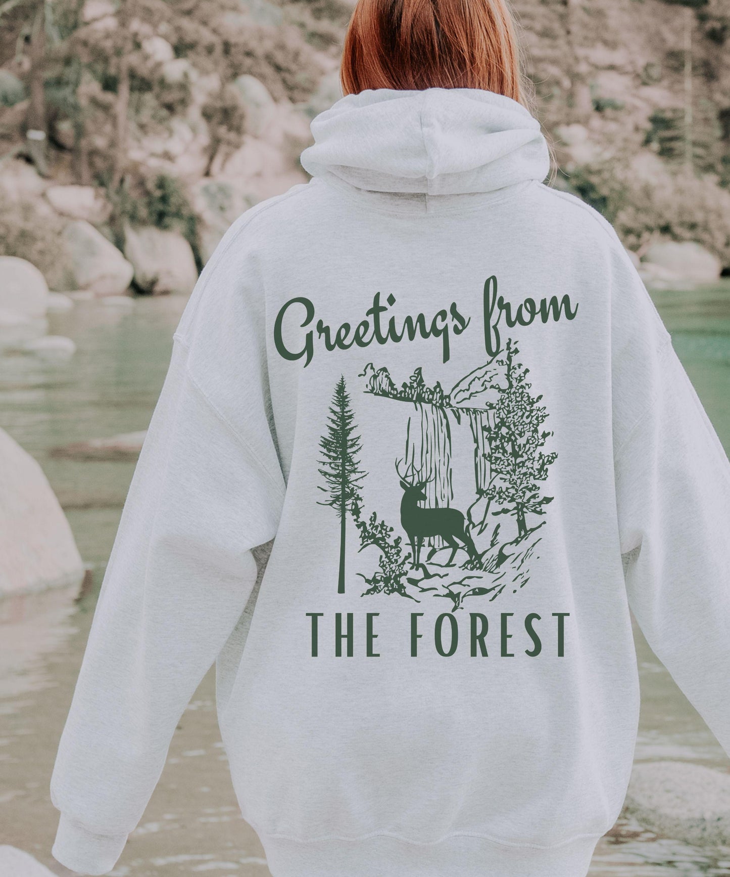 Forest Hoodie, Forest Core Naturecore Nature Lover Granola Girl Forest Animal Deer Sweatshirt Ecology Shirt Hiking Sweatshirt Camping Hoodie