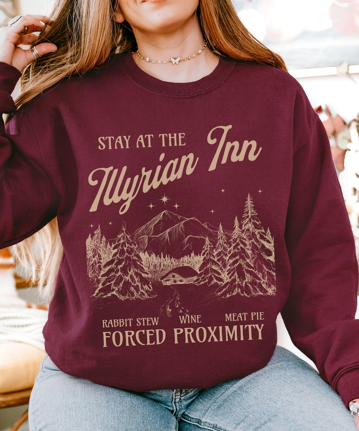 Illyrian Inn Sweatshirt Officially Licensed Sarah J Maas Merch, ACOMAF ACOTAR Sweatshirt, Rhysand Feyre Velaris Sweatshirt Romantasy Shirt