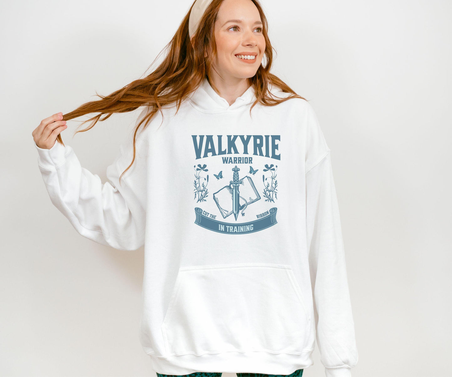 Valkyrie Hoodie Silver Flames, Warrior In Training Licensed SJM Merch, Sarah J Maas Nesta Cassian Velaris Sweatshirt ACOSF ACOTAR Hoodie