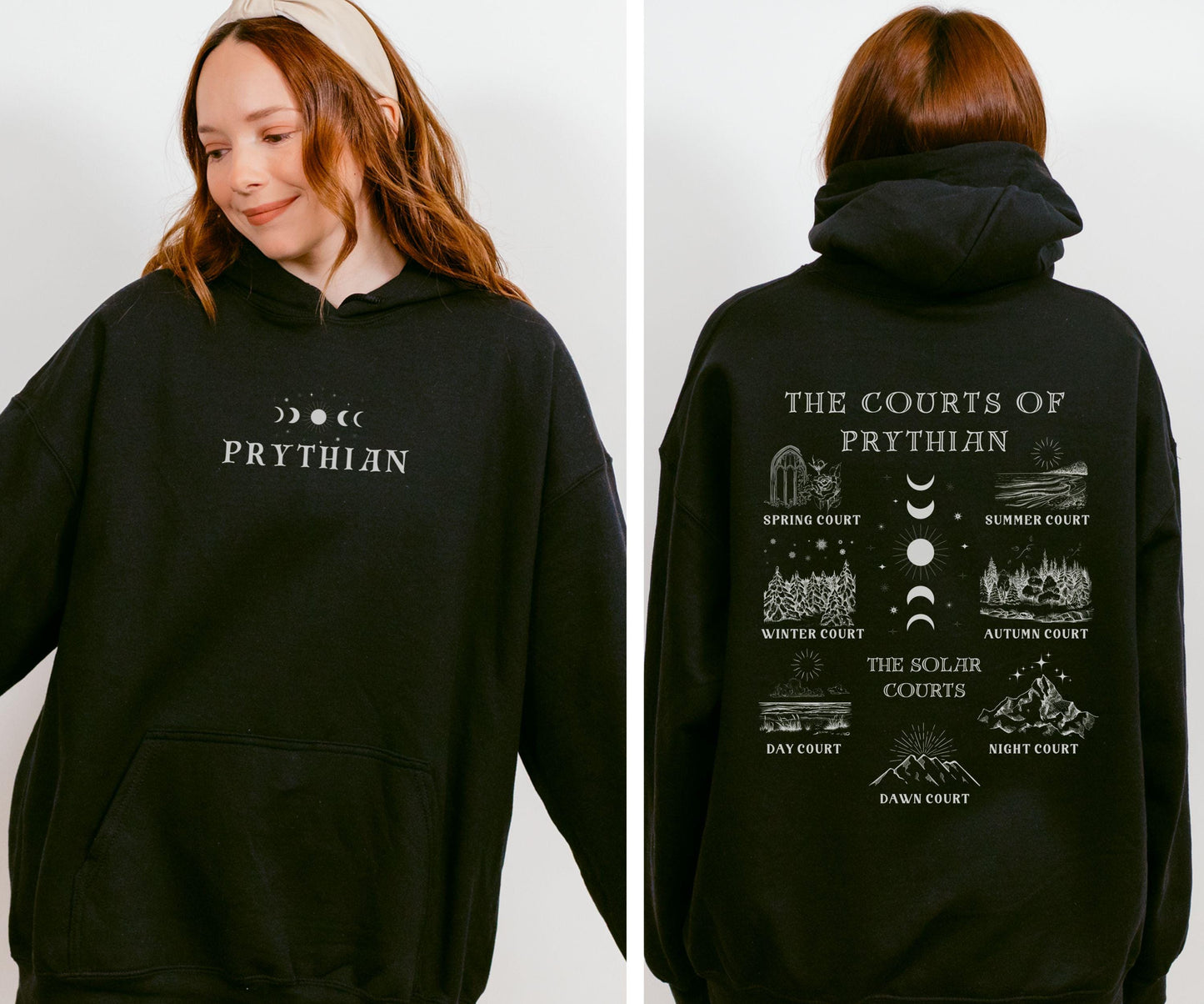 Prythian ACOTAR Hoodie, Officially Licensed Sarah J Maas Merch, A Court of Thorns and Roses SJM Sweatshirt, Fantasy Romance Reading Hoodie