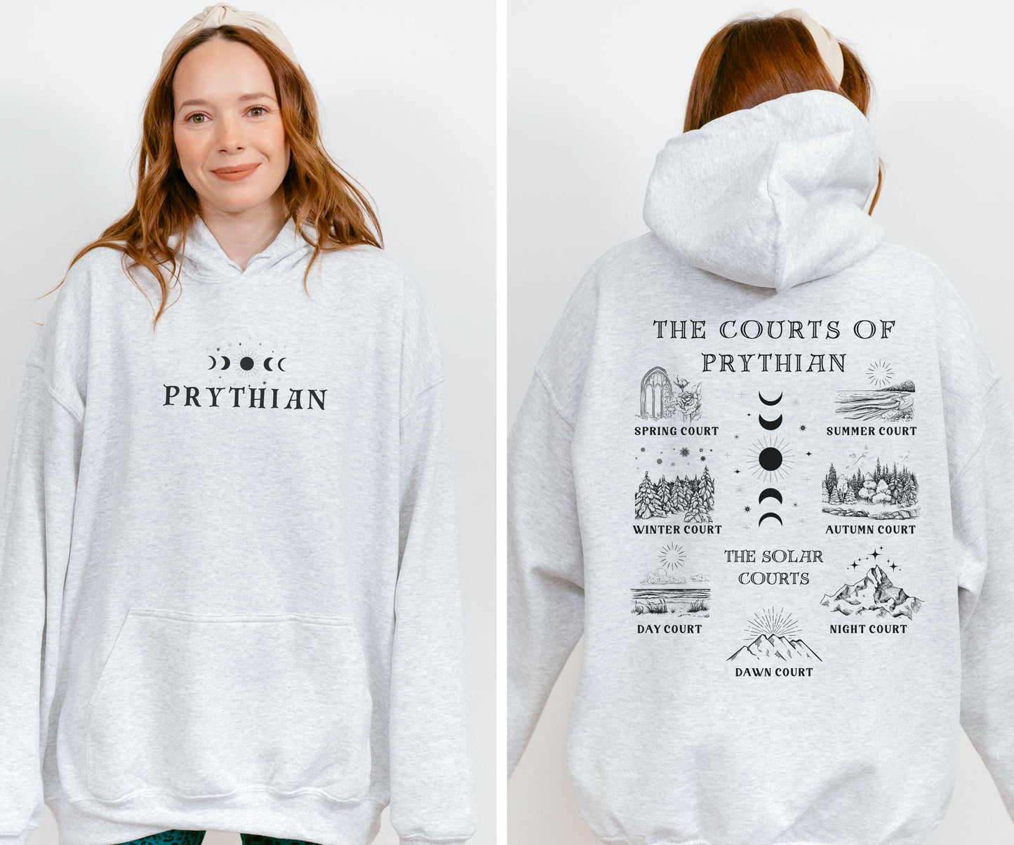 Prythian ACOTAR Hoodie, Officially Licensed Sarah J Maas Merch, A Court of Thorns and Roses SJM Sweatshirt, Fantasy Romance Reading Hoodie