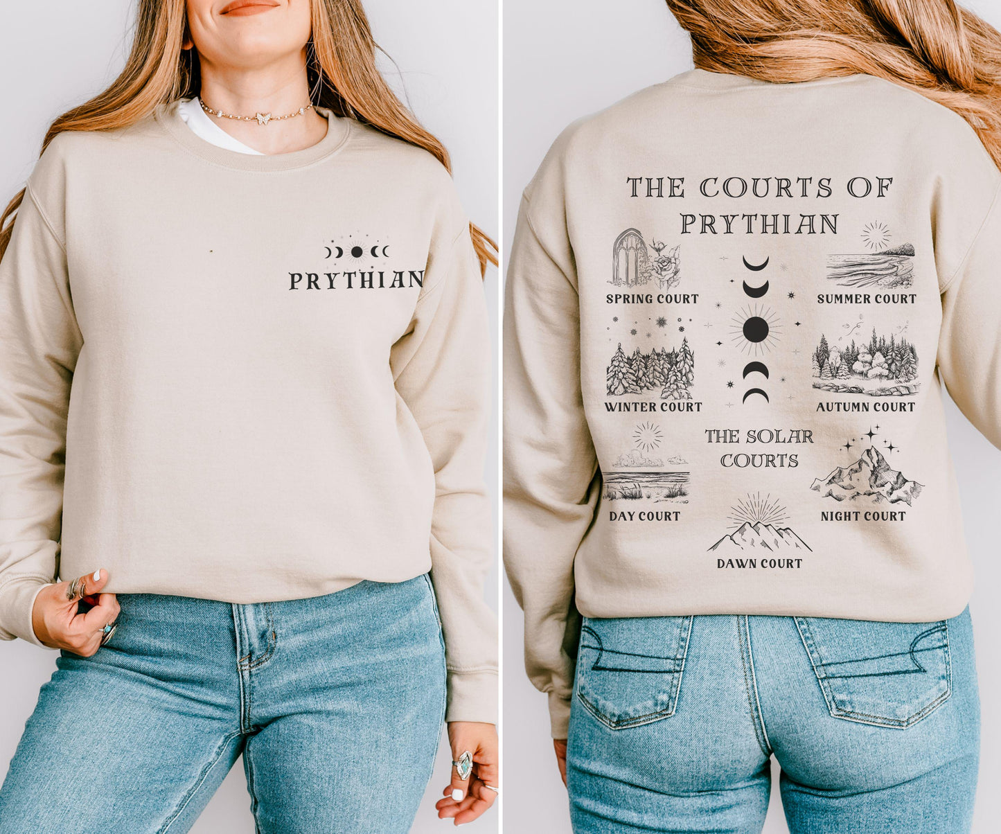 Prythian ACOTAR Sweatshirt, Officially Licensed Sarah J Maas Merch, A Court of Thorns and Roses, SJM Fantasy Romance Reading Crewneck