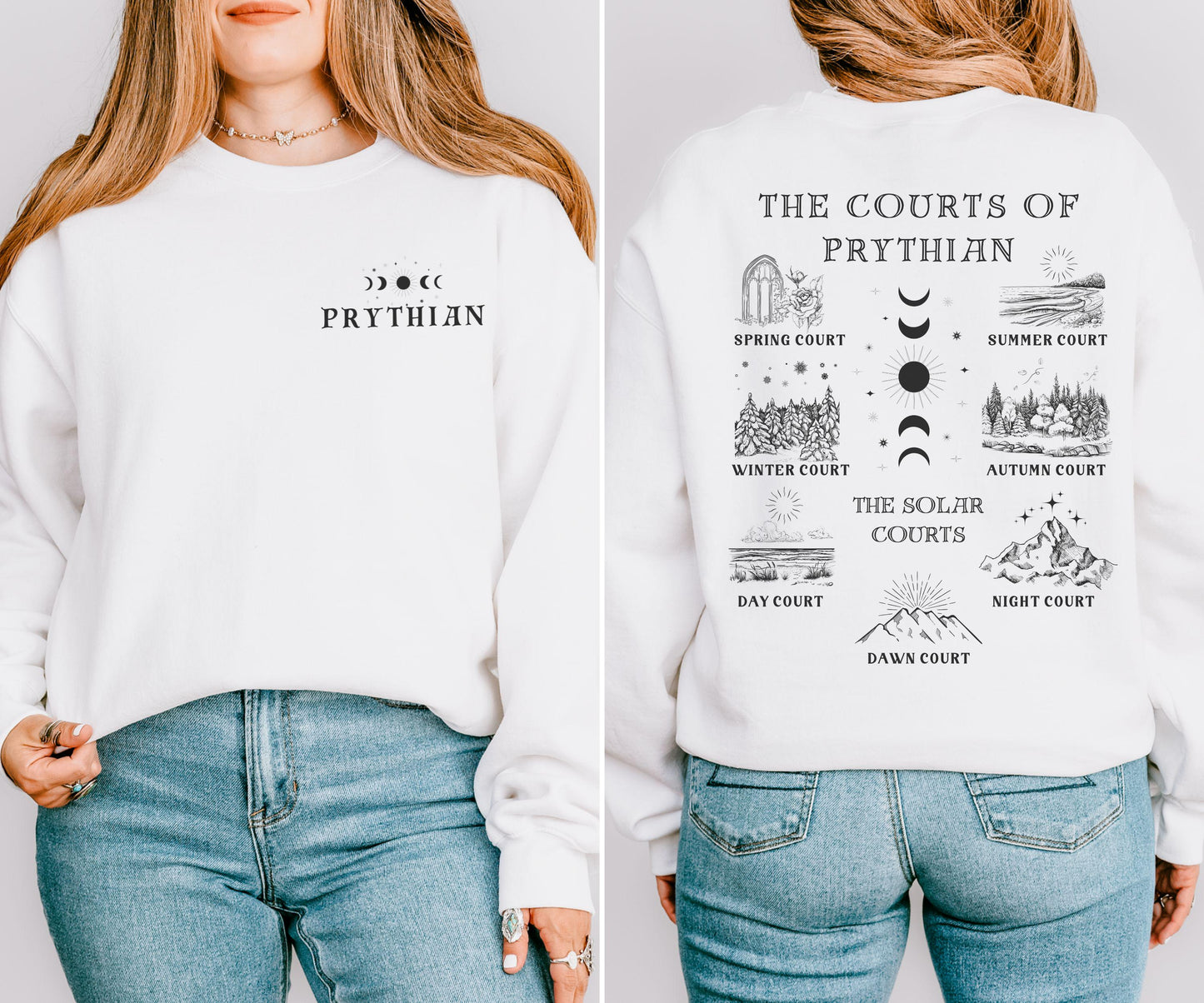 Prythian ACOTAR Sweatshirt, Officially Licensed Sarah J Maas Merch, A Court of Thorns and Roses, SJM Fantasy Romance Reading Crewneck