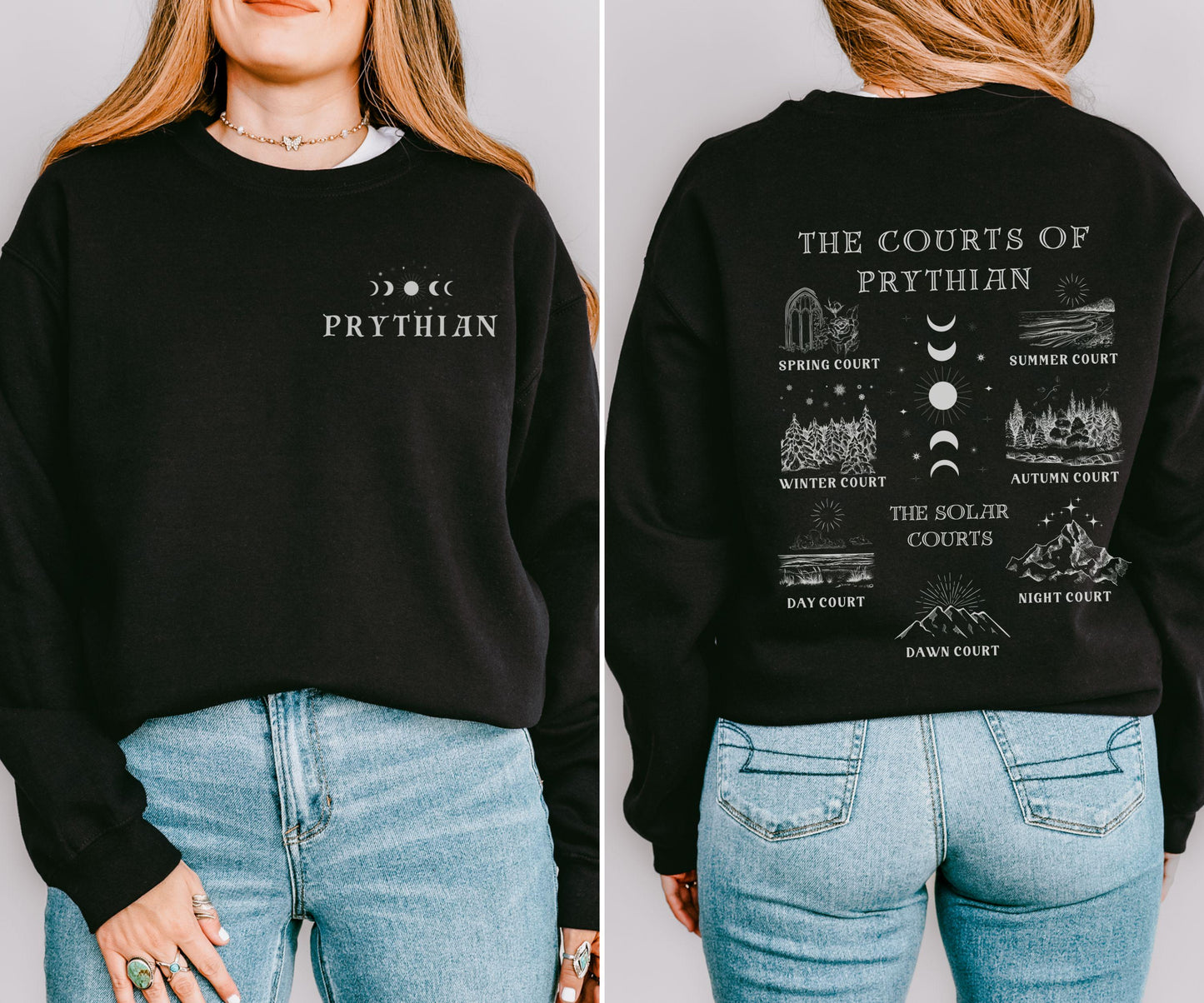 Prythian ACOTAR Sweatshirt, Officially Licensed Sarah J Maas Merch, A Court of Thorns and Roses, SJM Fantasy Romance Reading Crewneck